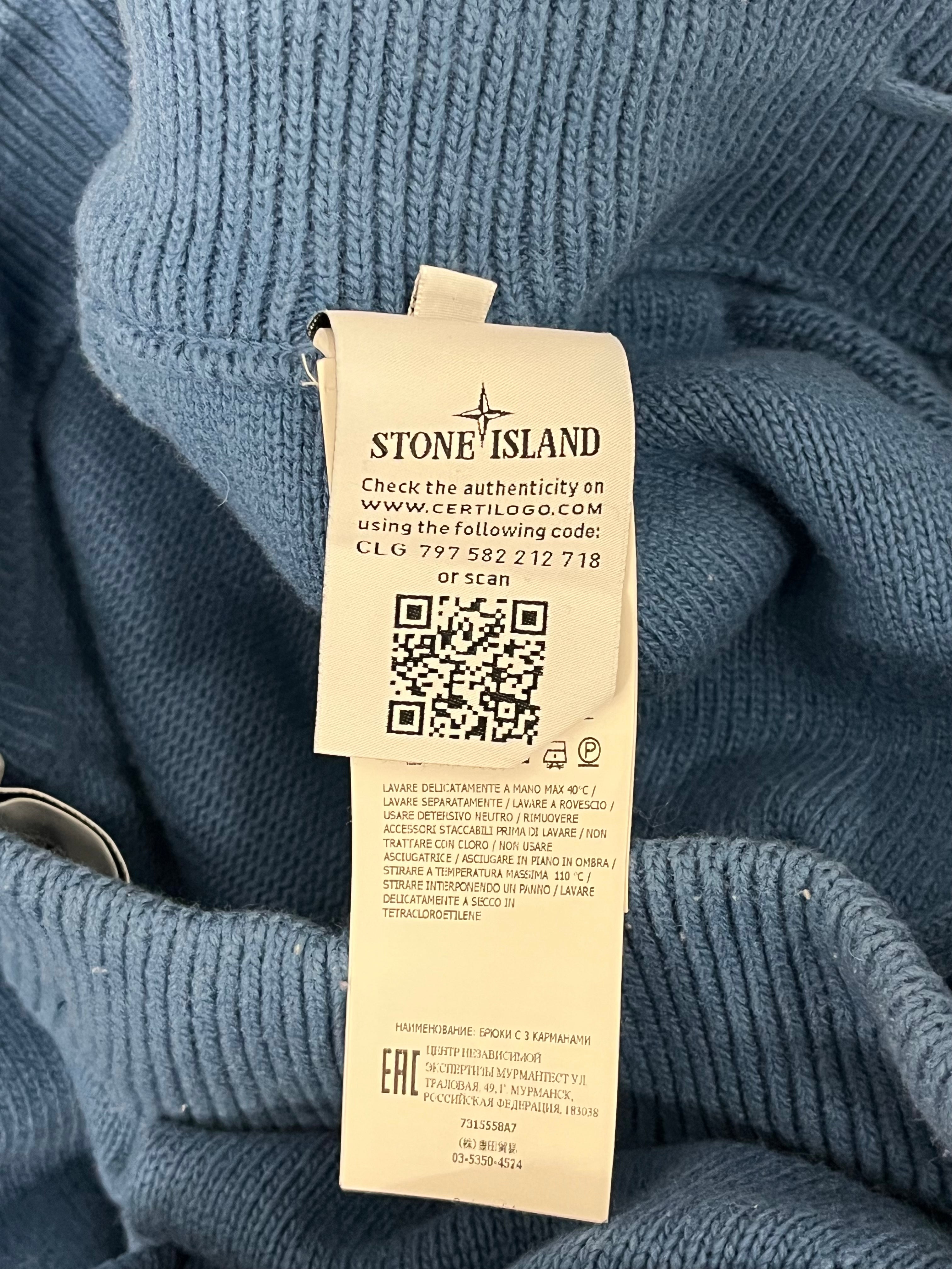 STONE ISLAND/Straight Pants/XL/Cotton/BLU/Joggers/KNIT SWEATPANTS view 4