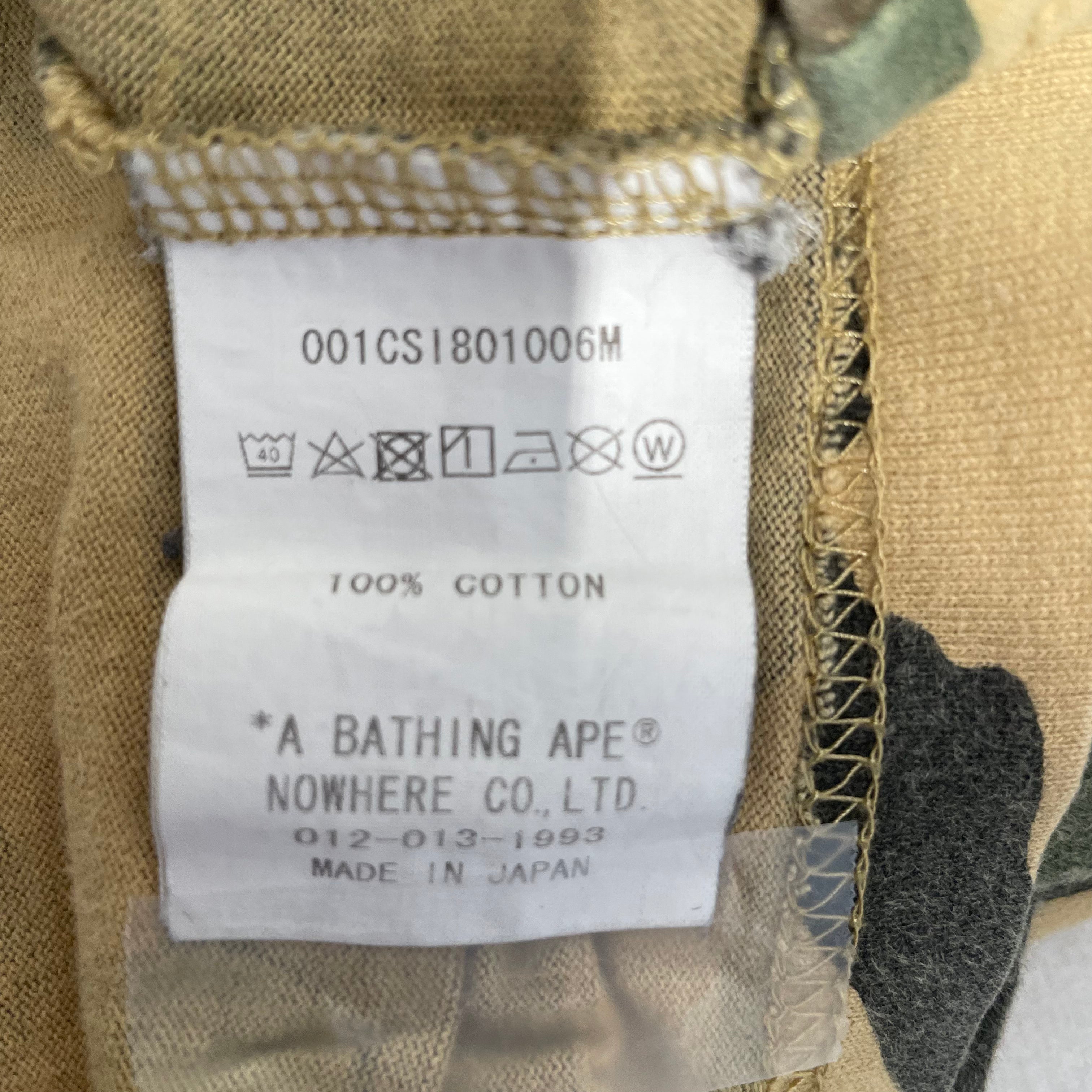 A BATHING APE/T-Shirt/XXL/Cotton/GRN/Camouflage/logo tee view 4
