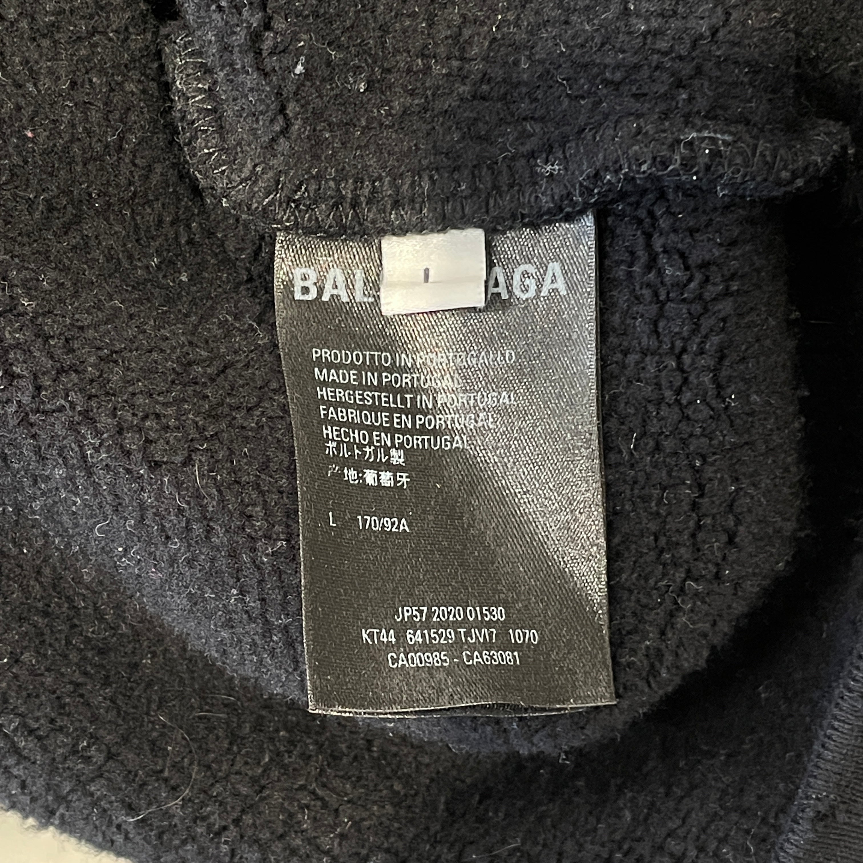 BALENCIAGA/Hoodie/L/Cotton/BLK/2020 ATHLETES HOODIE view 4