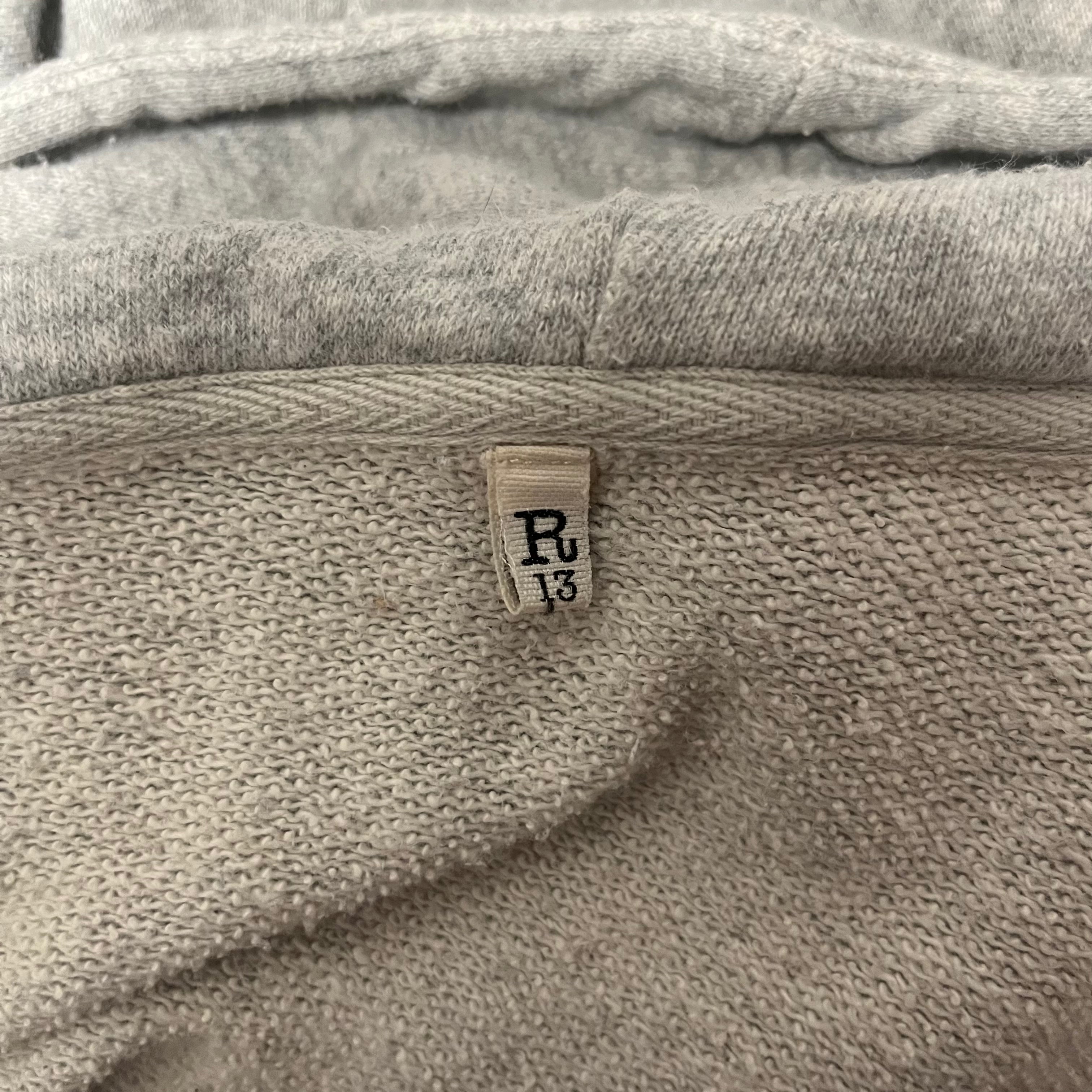 R13/Hoodie/Cotton/GRY/ view 3