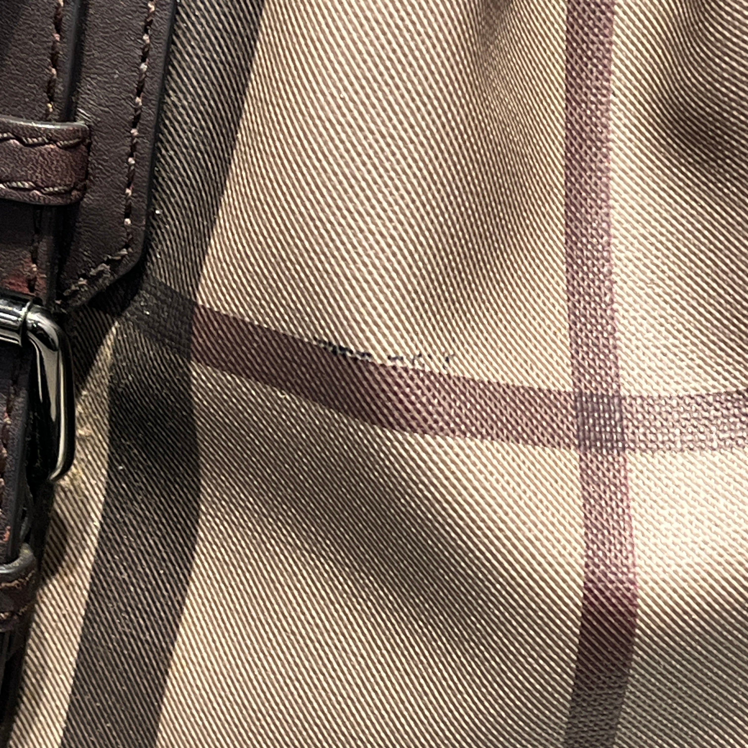 BURBERRY/Hand Bag/Leather/BRW/SMOKE CHECK view 12
