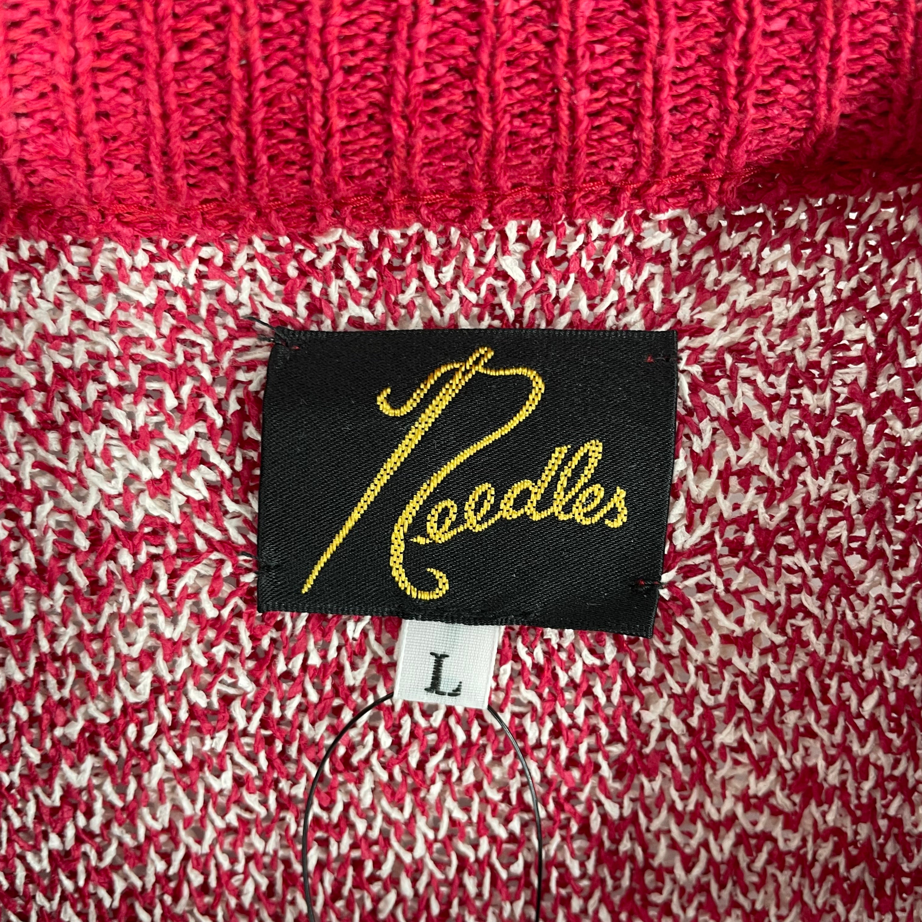 Needles/T-Shirt/L/Cotton/RED/All Over Print/HOUNDSTOOTH view 3