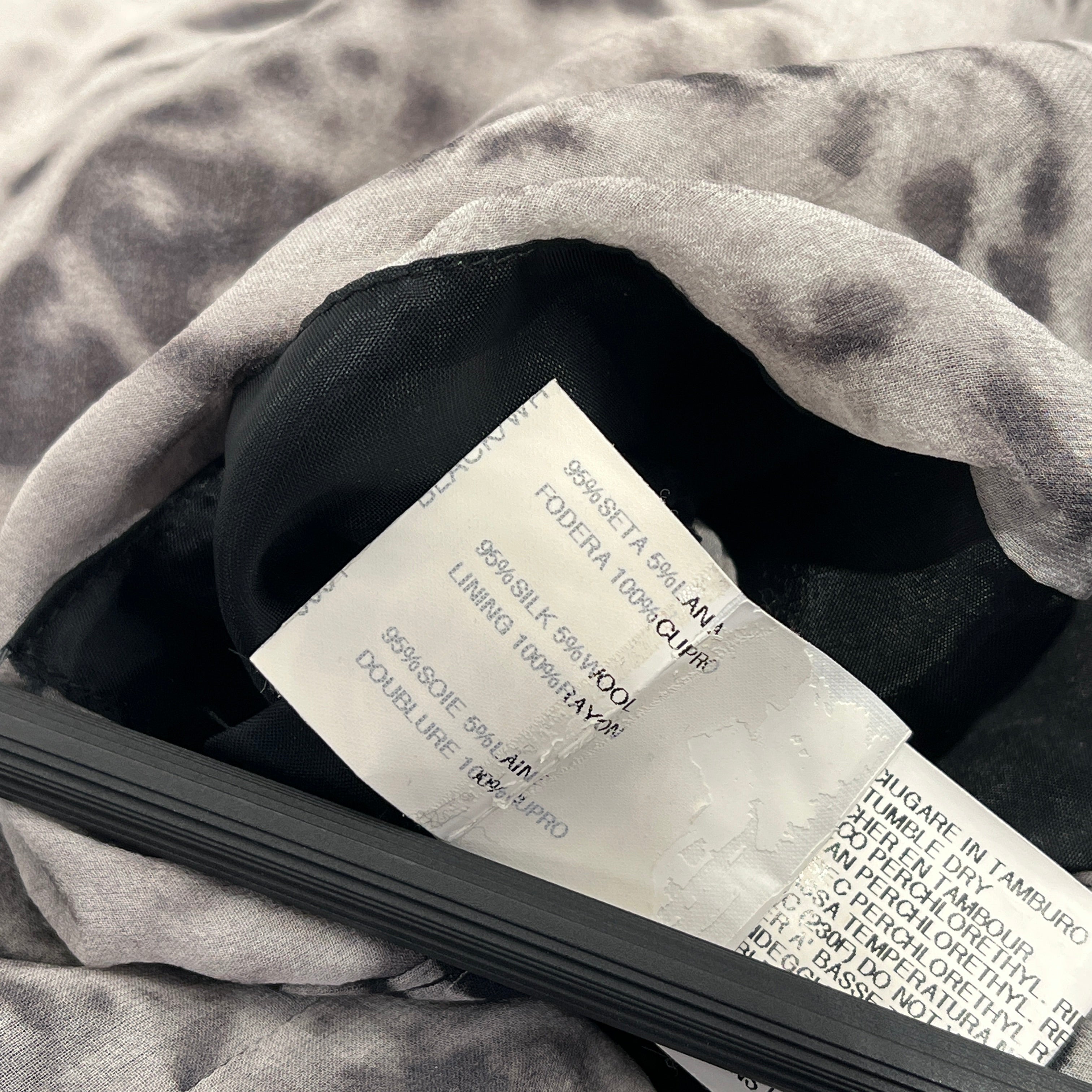 Rick Owens/LS Blouse/S/M/Graphic/Silk/GRY/SILK ASYMM BLOUSE view 7
