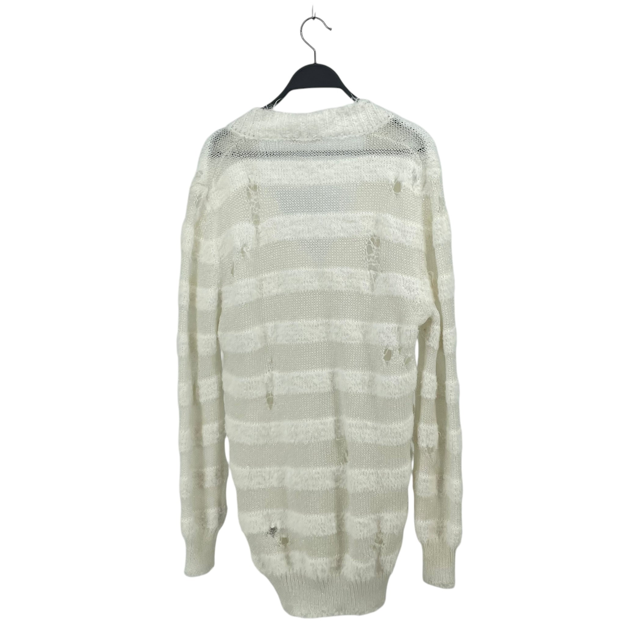 BALMAIN/Heavy Sweater/M/Stripe/WHT/ view 2