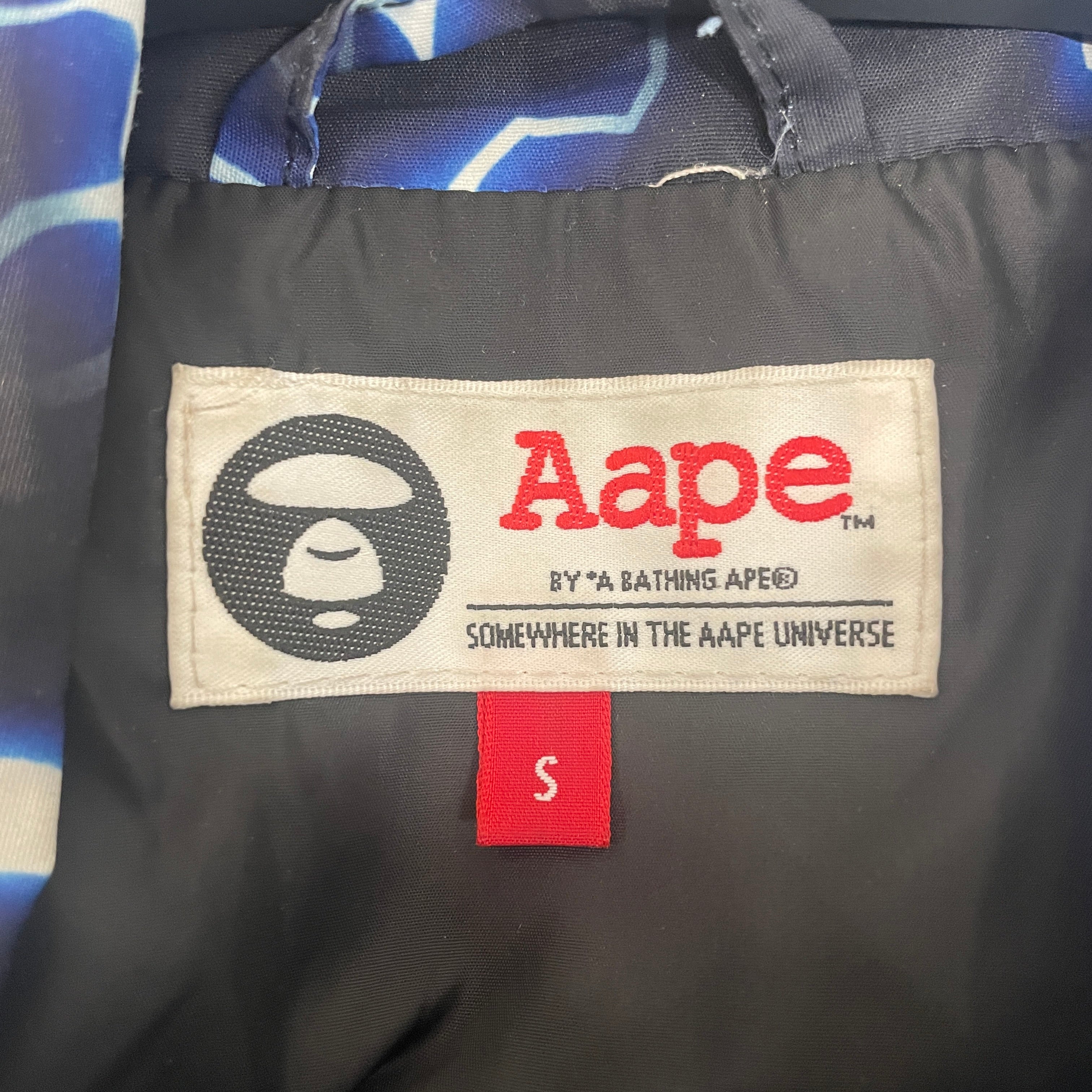 AAPE BY A BATHING APE/Windbreaker/S/Nylon/BLK/All Over Print/lightning pattern view 3