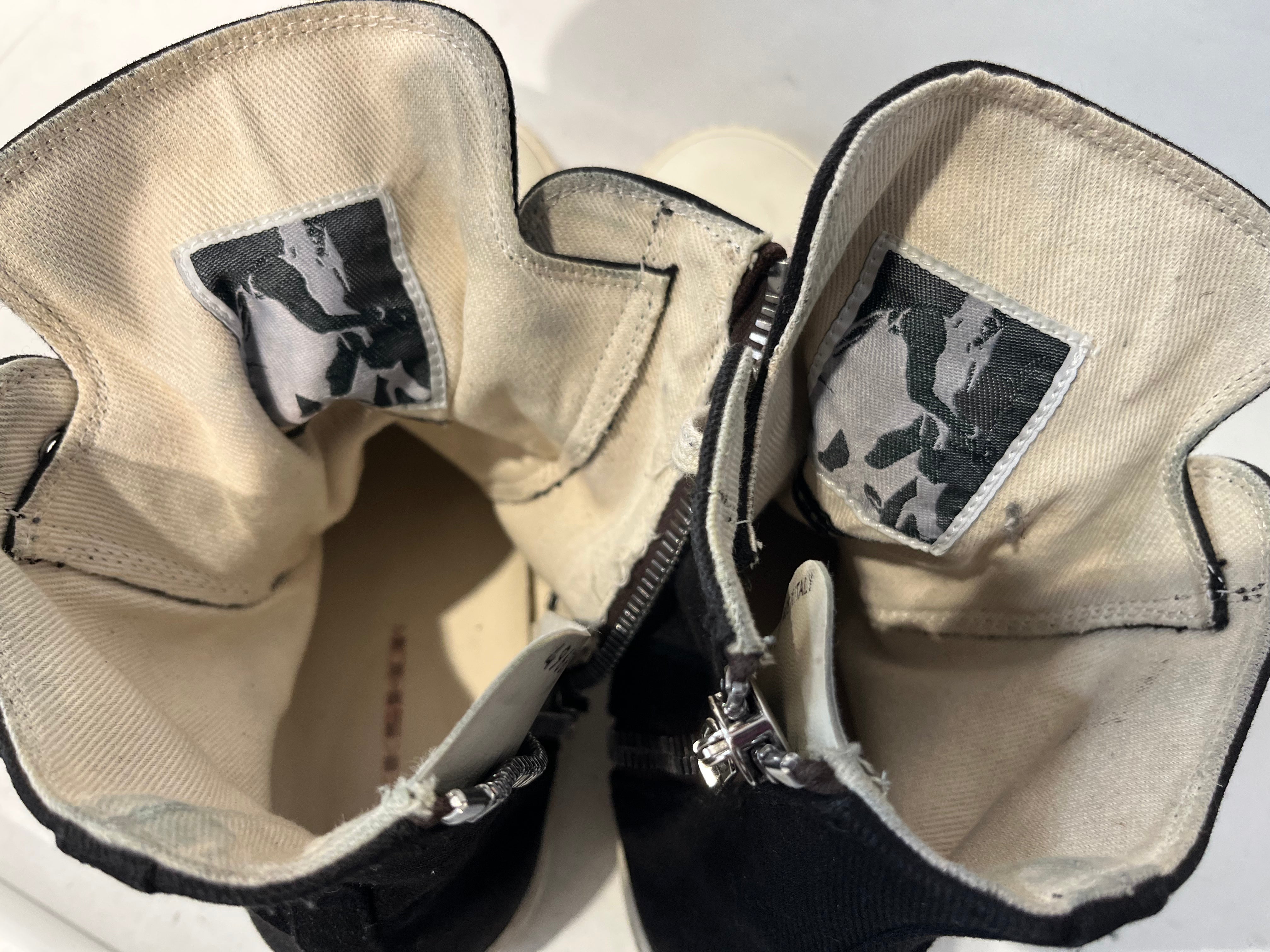 RICK OWENS DRKSHDW/Hi-Sneakers/EU 41/Cotton/BLK/PENTAGRAM EMBROIDERY view 4