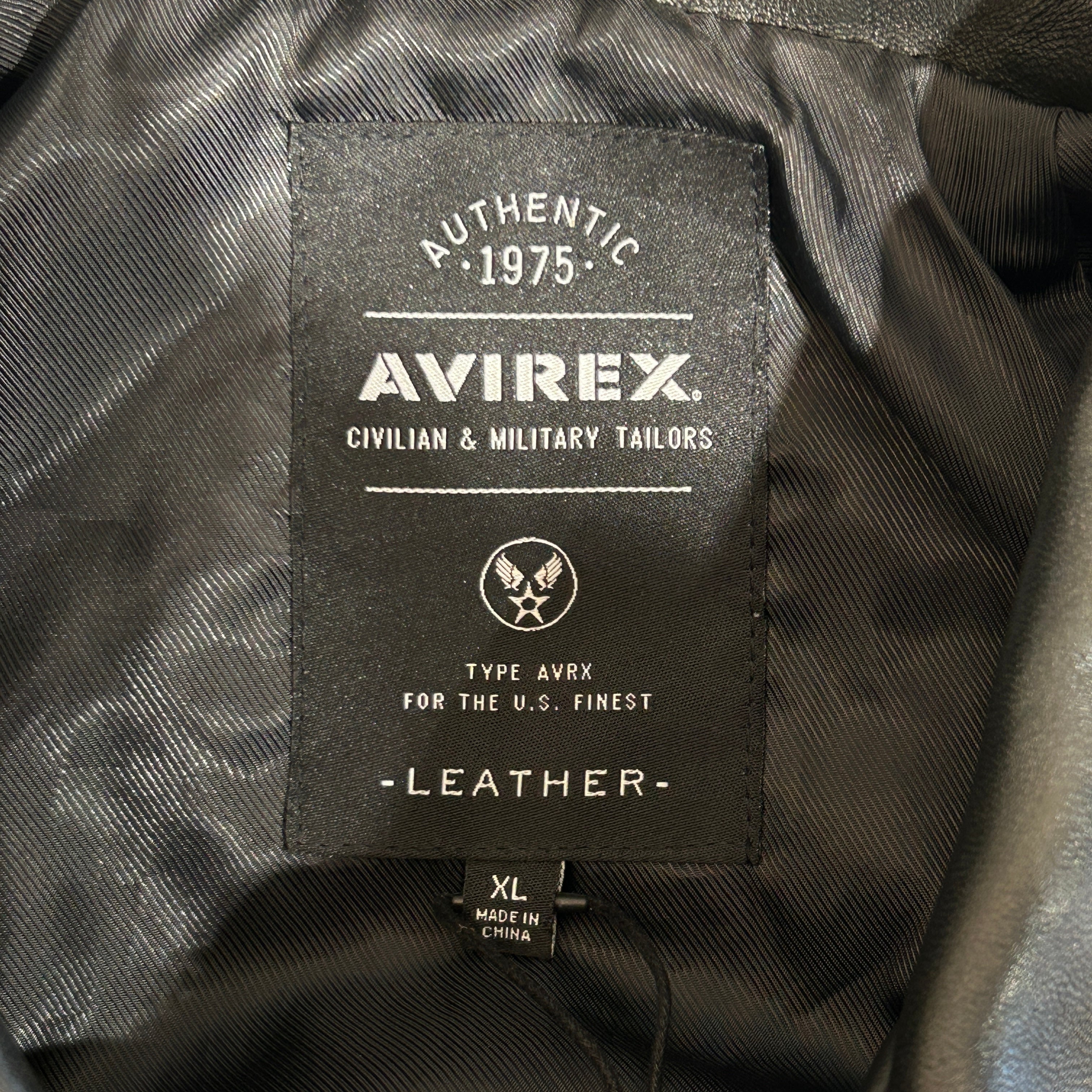 AVIREX/Leather Jkt/XL/Leather/BLK/ICON JACKET 1975 PATCH view 3