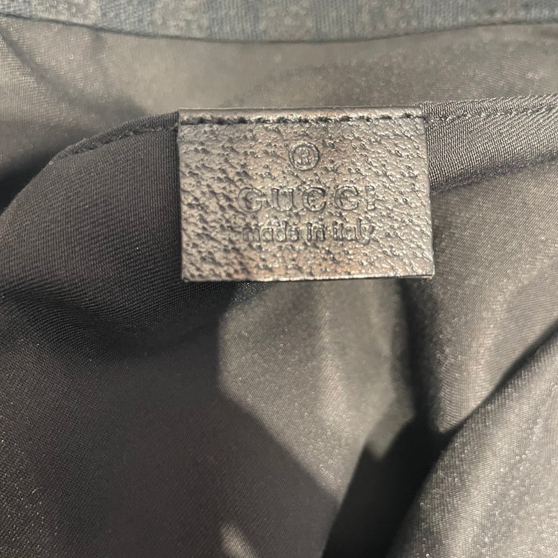 GUCCI/Hand Bag/Cotton/BLK/gg canvas top handie bag
