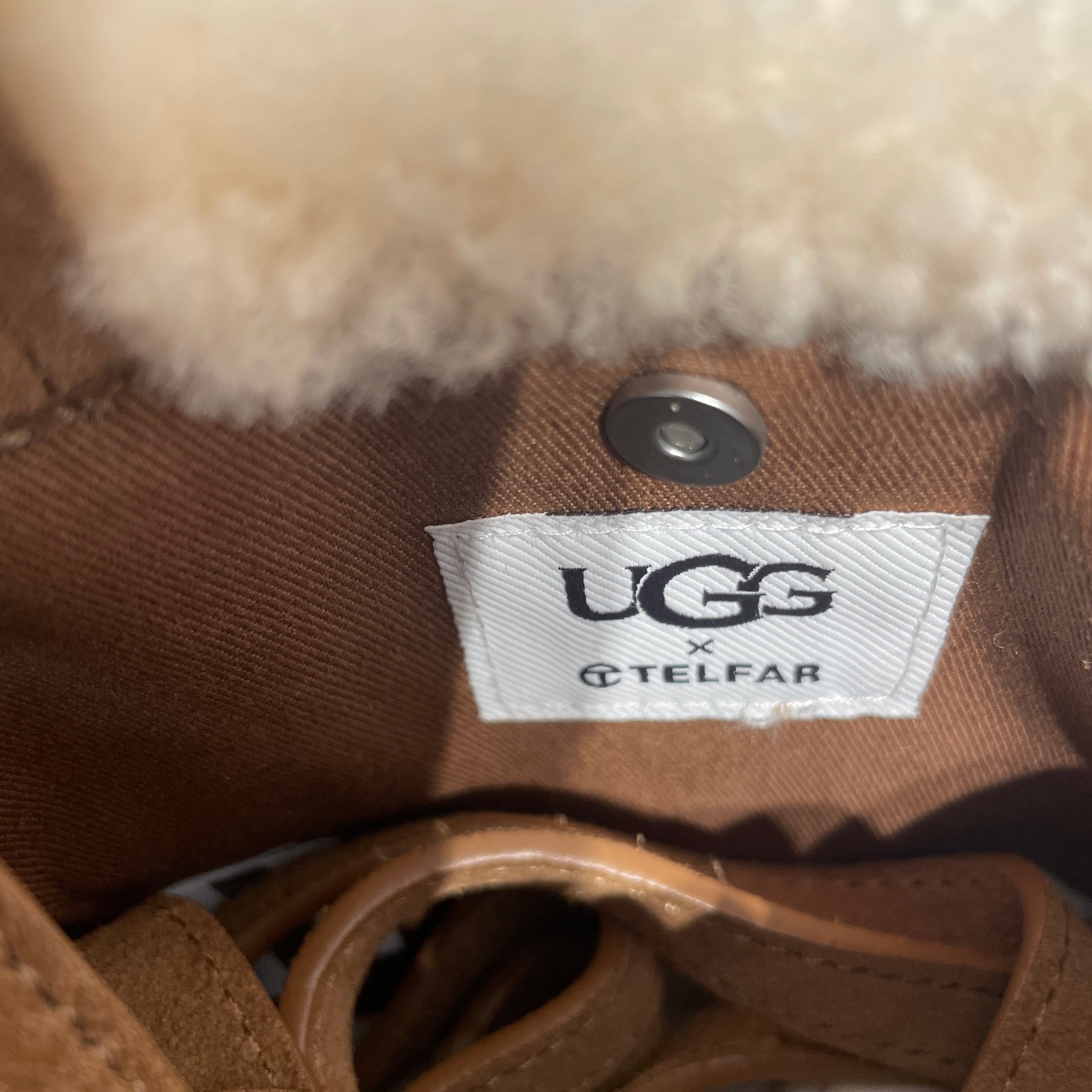 Telfar/Tote Bag/Suede/CML/sherpa/ugg view 3