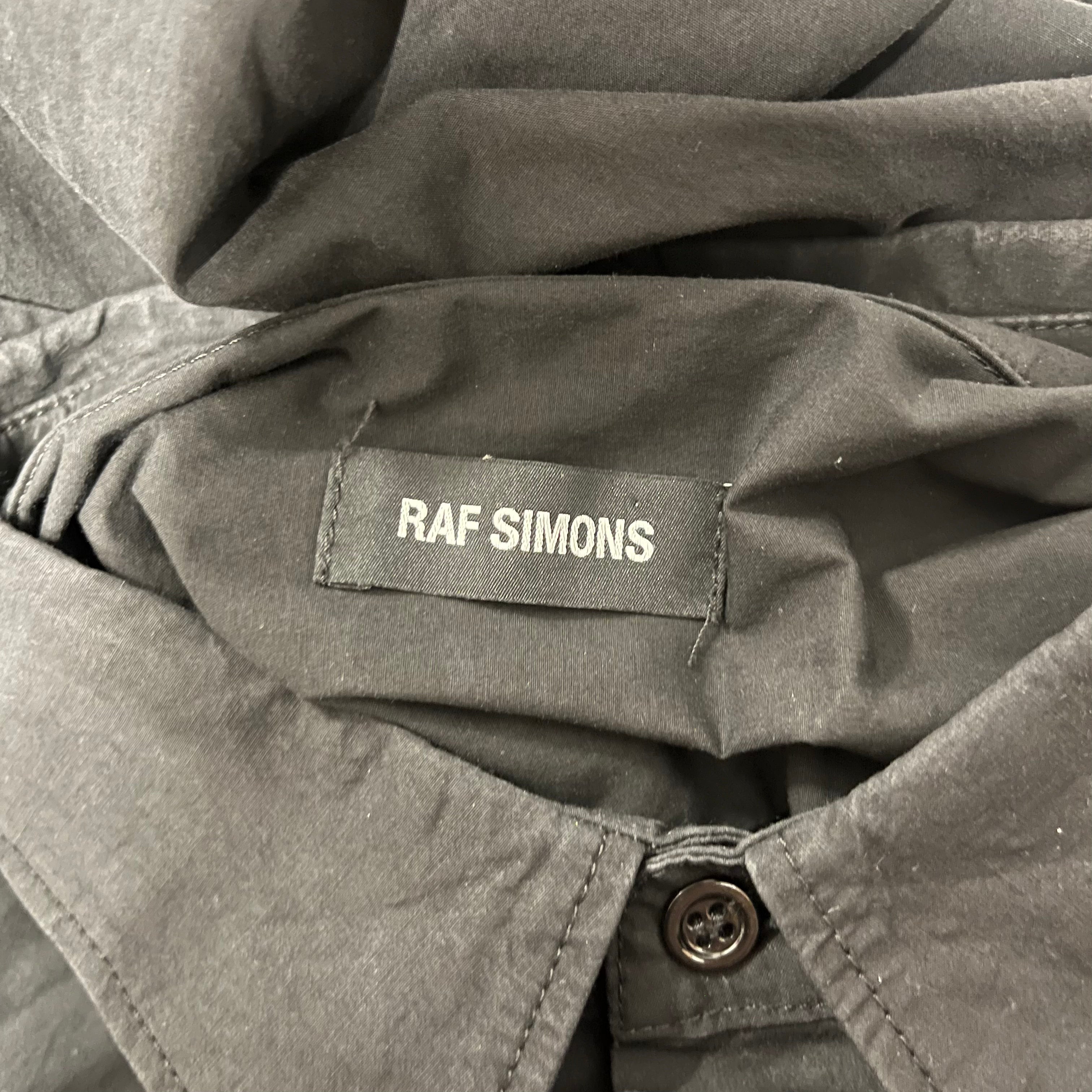 RAF SIMONS/LS Shirt/L/Cotton/BLK/sad pin view 3