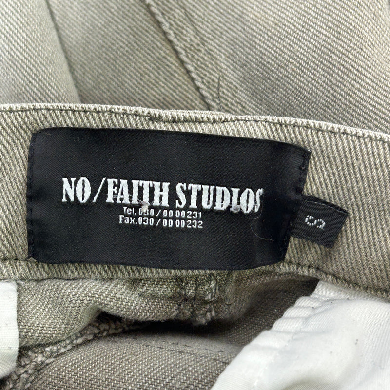 NO/FAITH STUDIOS/Cargo Pants/S/GRN/ZIPPER CARGO POCKET PANTS