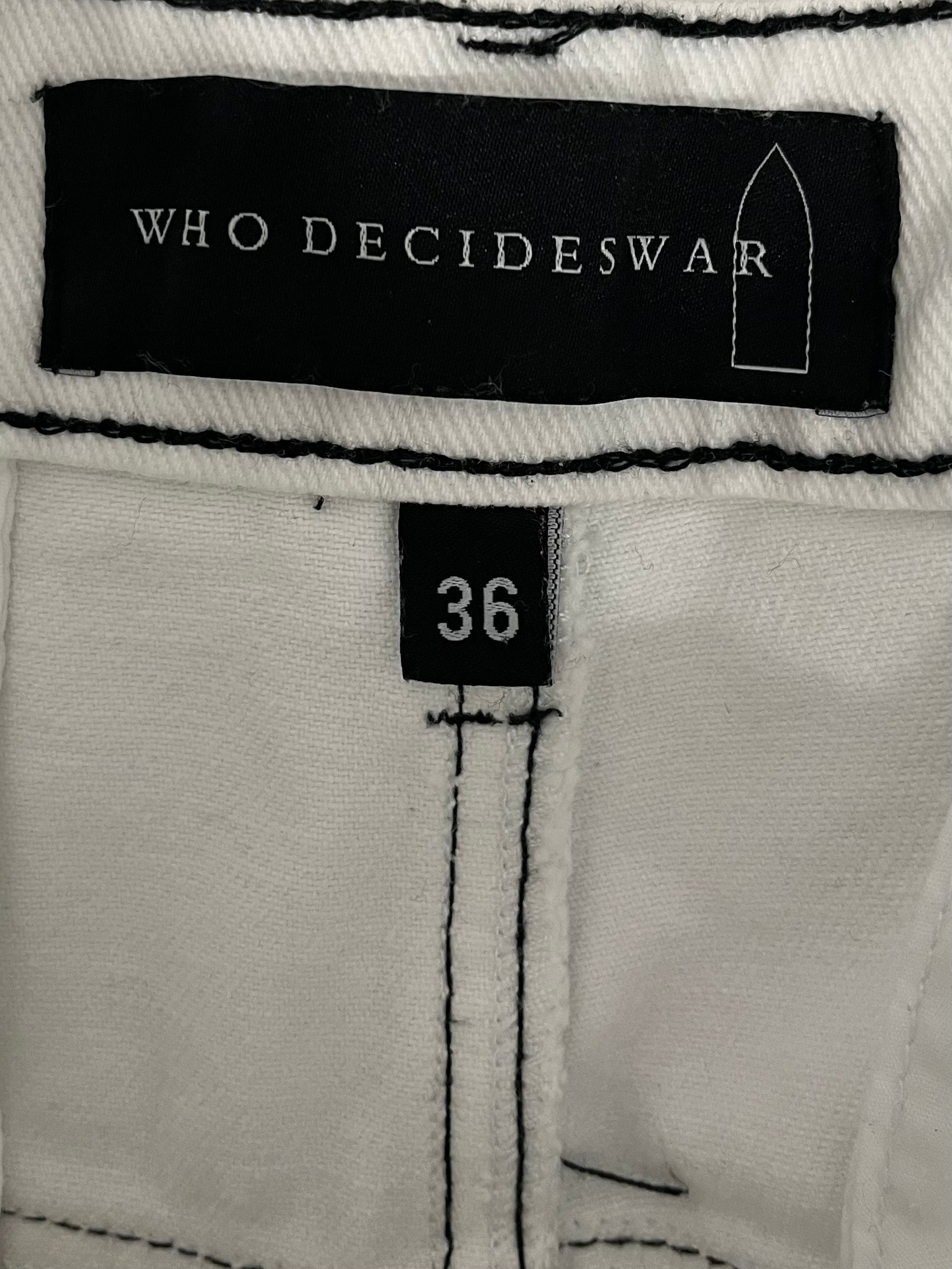 WHO DECIDES WAR/Bootcut Pants/36/Cotton/WHT/Graphic/BRIDGETOWN PANTS view 3