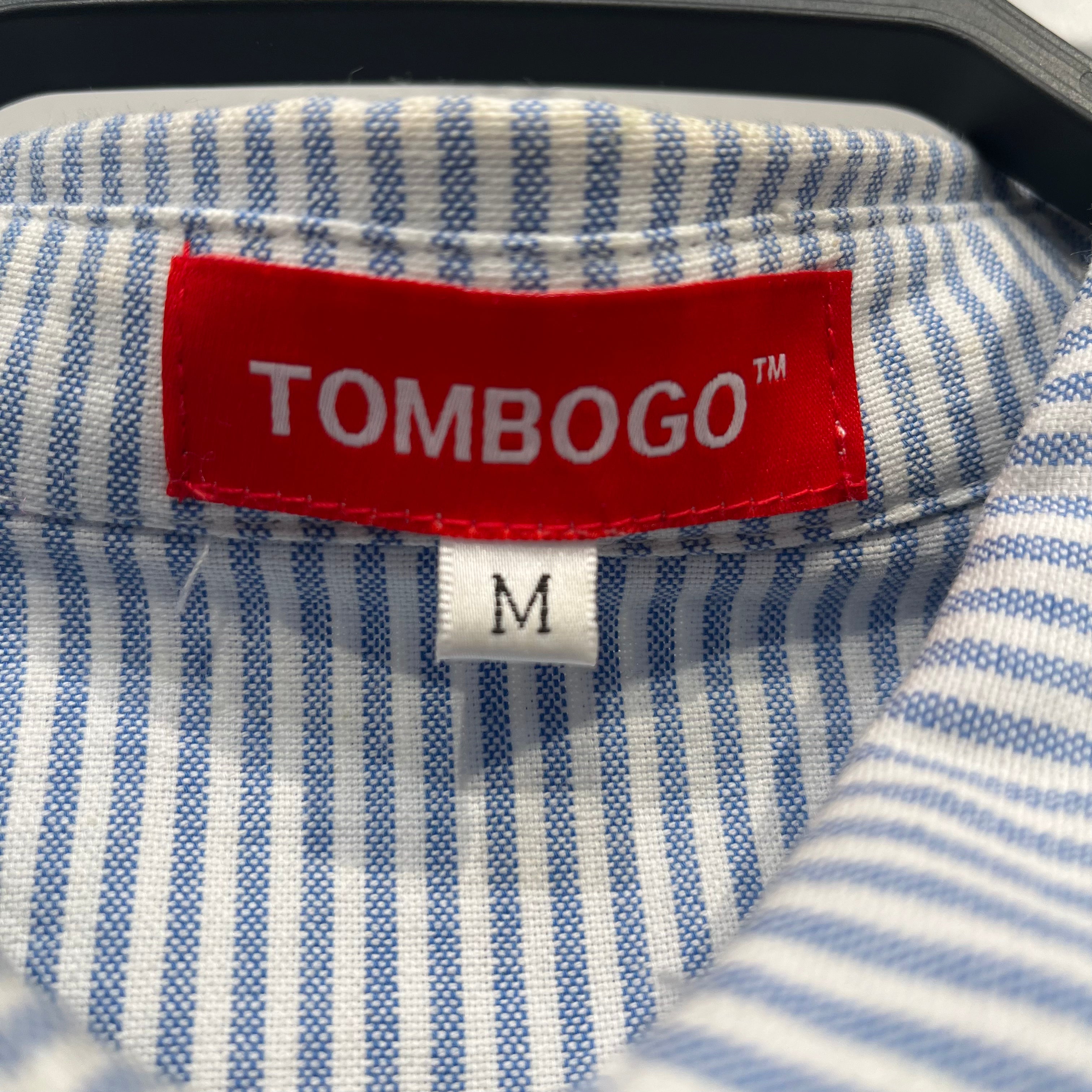 TOMBOGO/Polo Shirt/M/Cotton/WHT/Stripe/ view 3