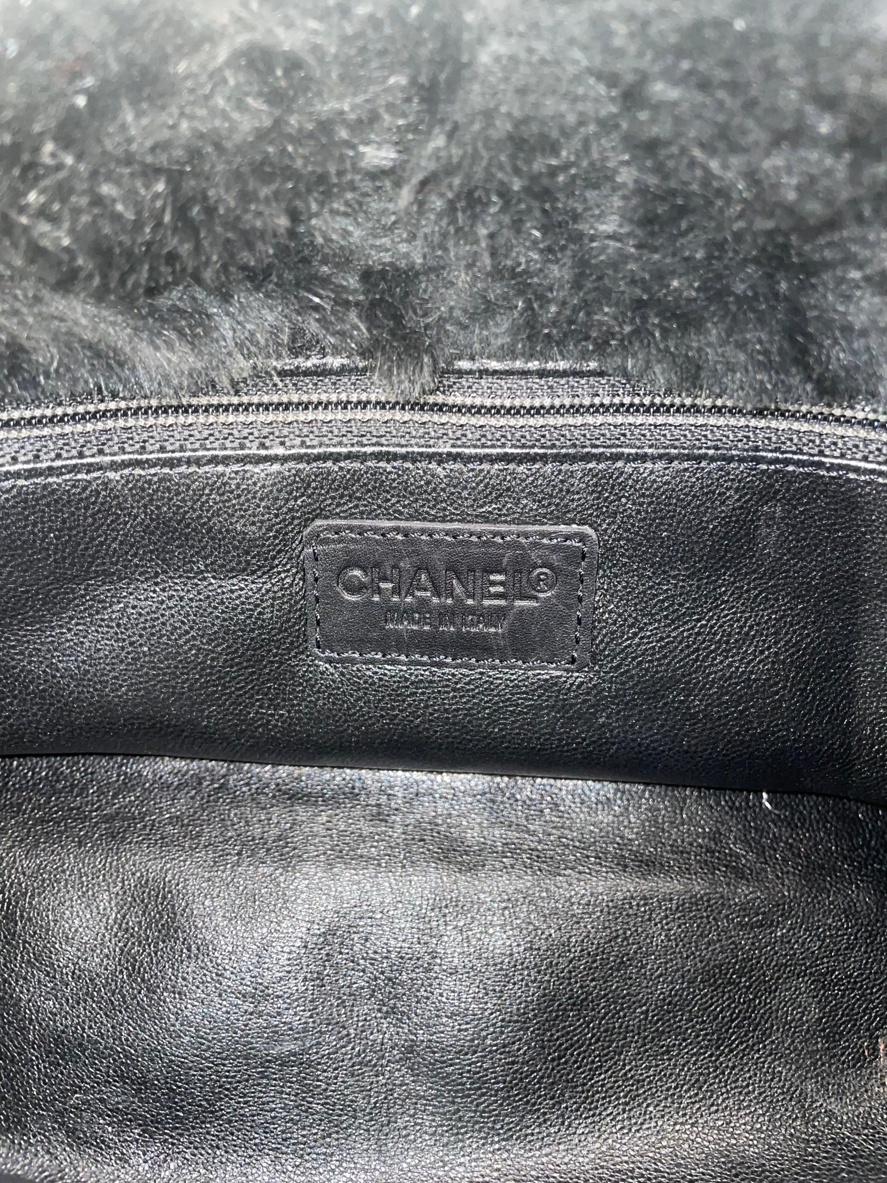 CHANEL/Bag/BLK/fur chain view 4