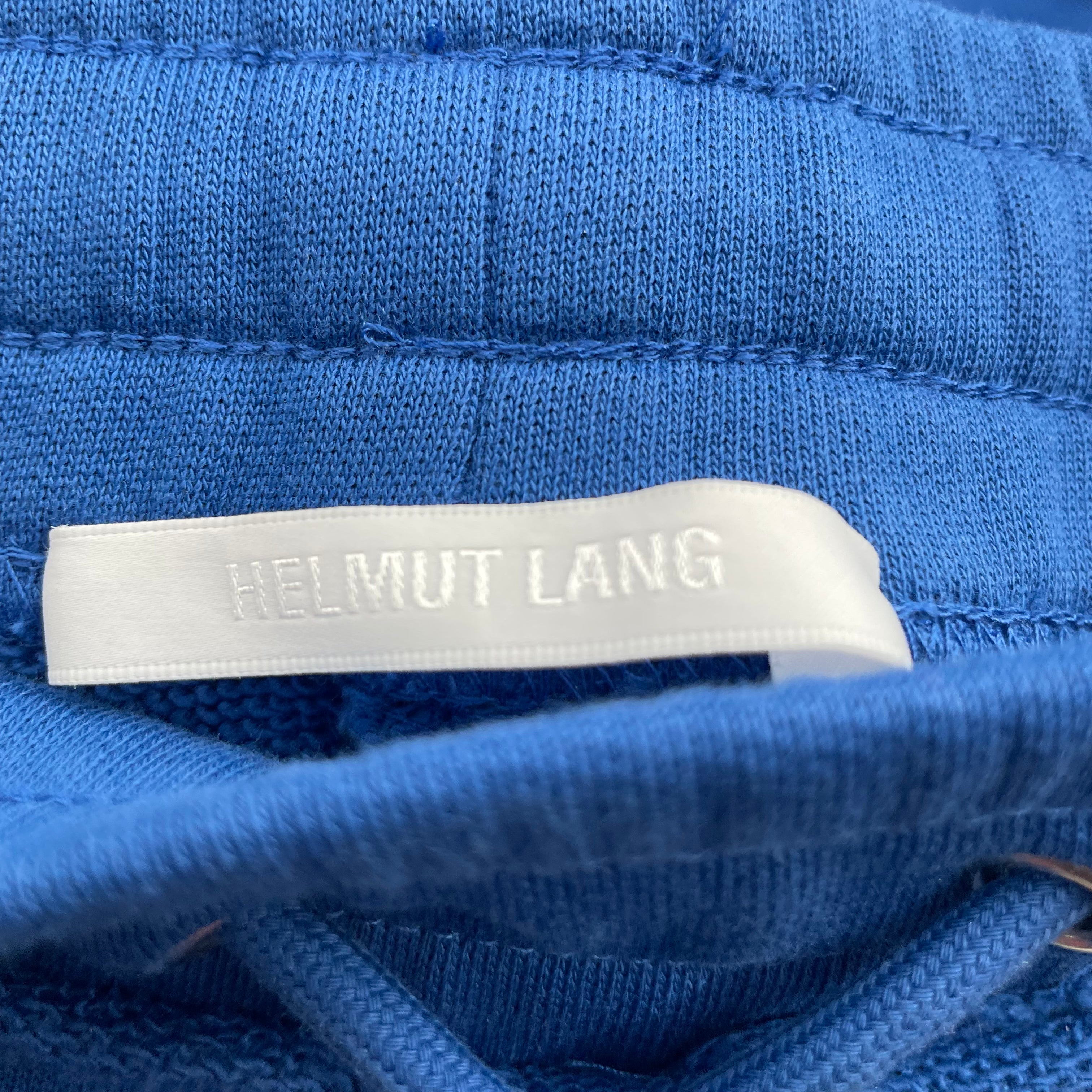 Helmut Lang/Pants/XXL/Cotton/BLU/EMBRIODERED LOGO view 3