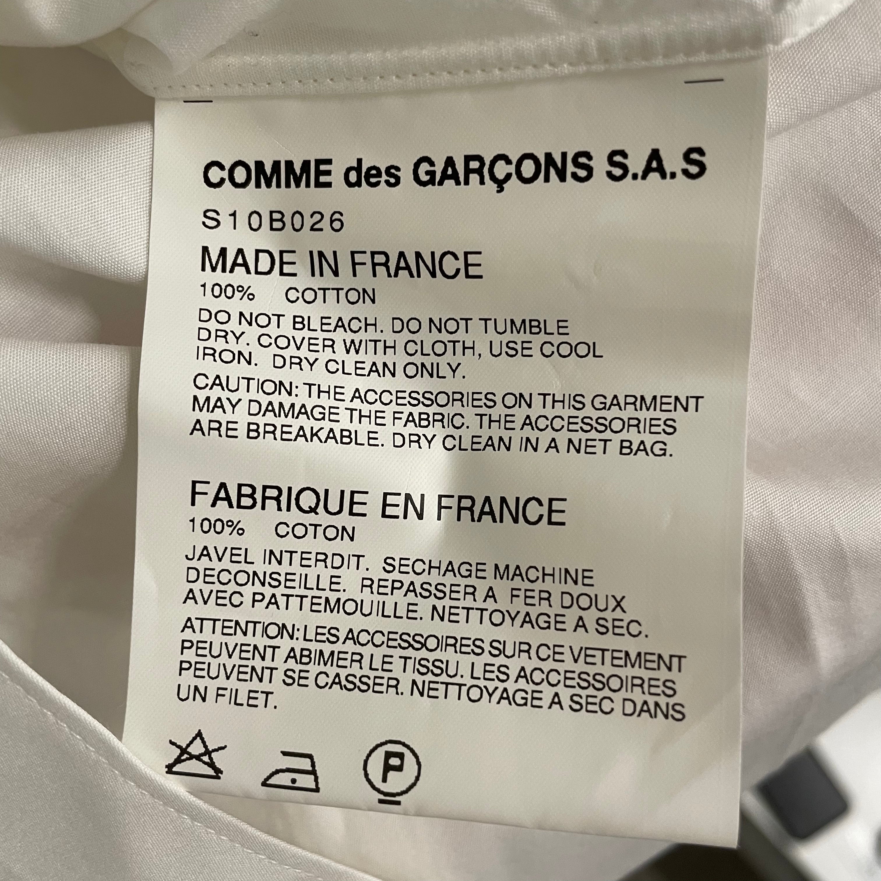 COMME des GARCONS COMME des GARCONS/LS Shirt/SS/Cotton/WHT/S10B026 view 4