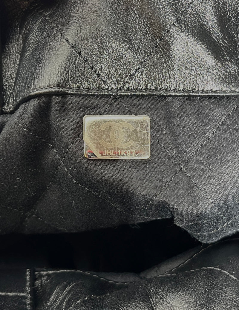 CHANEL/Backpack/Leather/BLK/