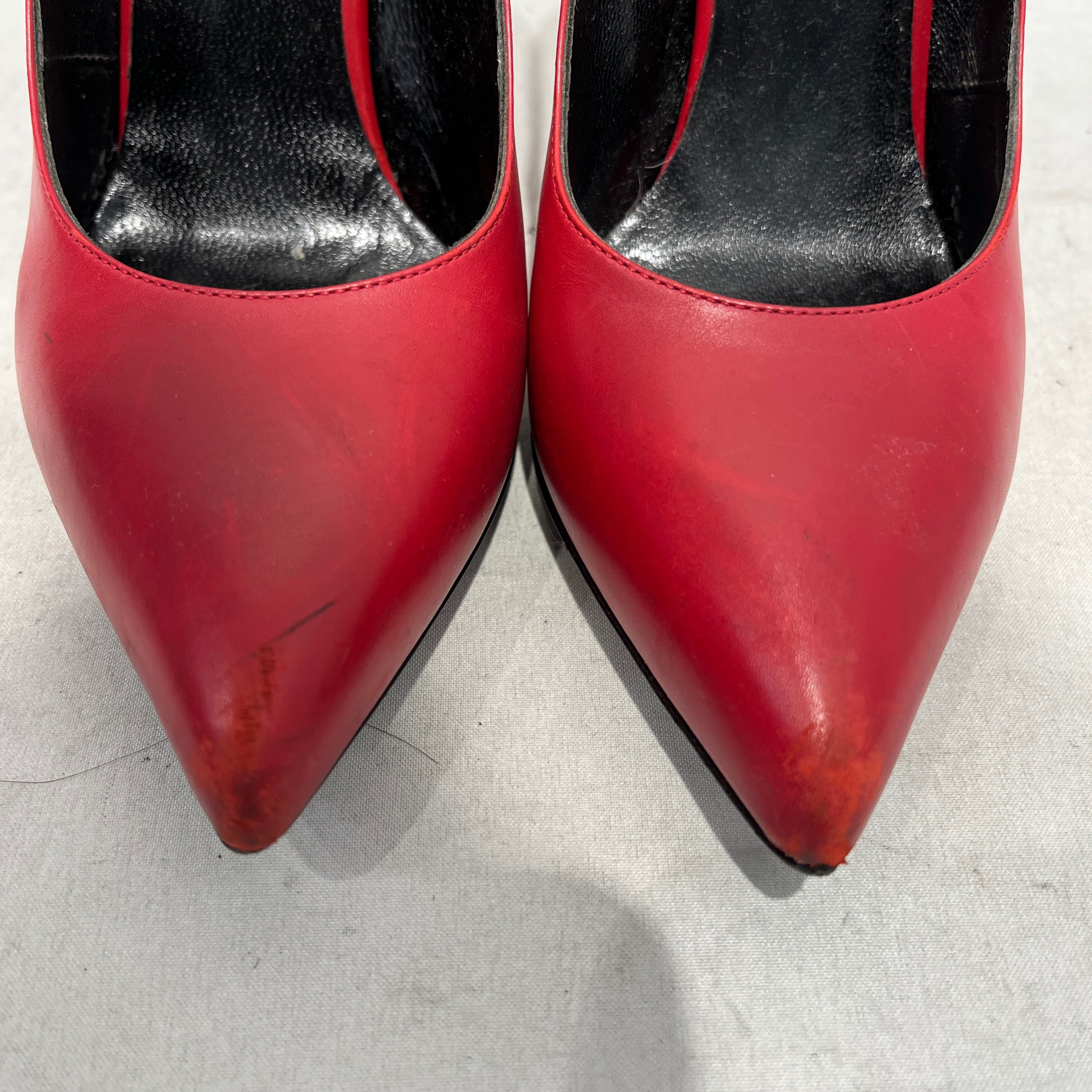 YVES SAINT LAURENT/Heels/EU 37/Leather/RED/ view 4