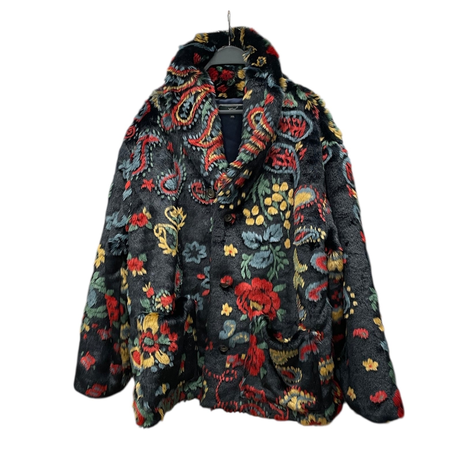KITH/Trench Coat/XXL/Cotton/BLK/Paisley/FUR SHORT BECKER COAT view 1