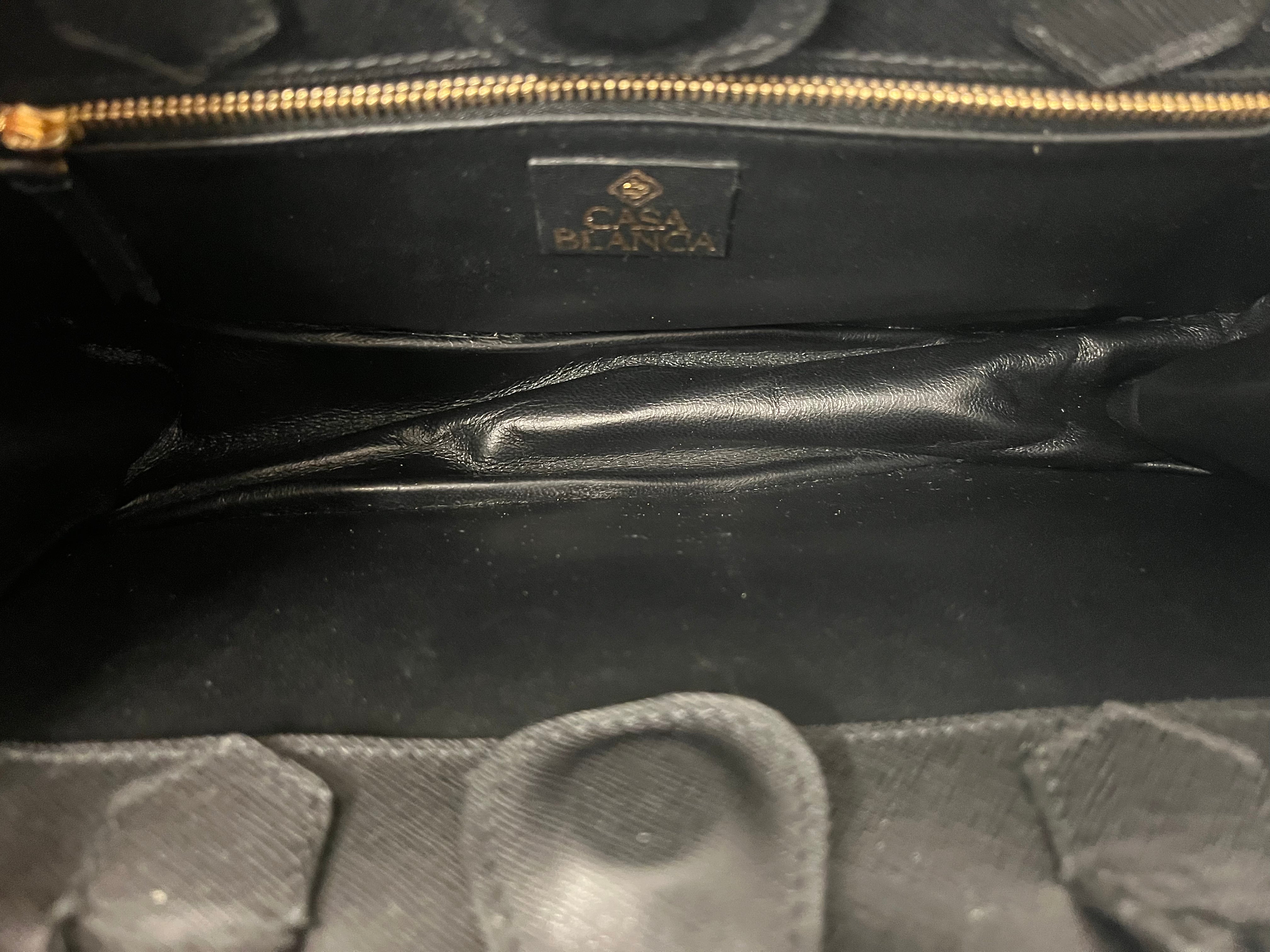 CASABLANCA/Hand Bag/Leather/BLK/WAVY SHAPE, RED LOGO view 5