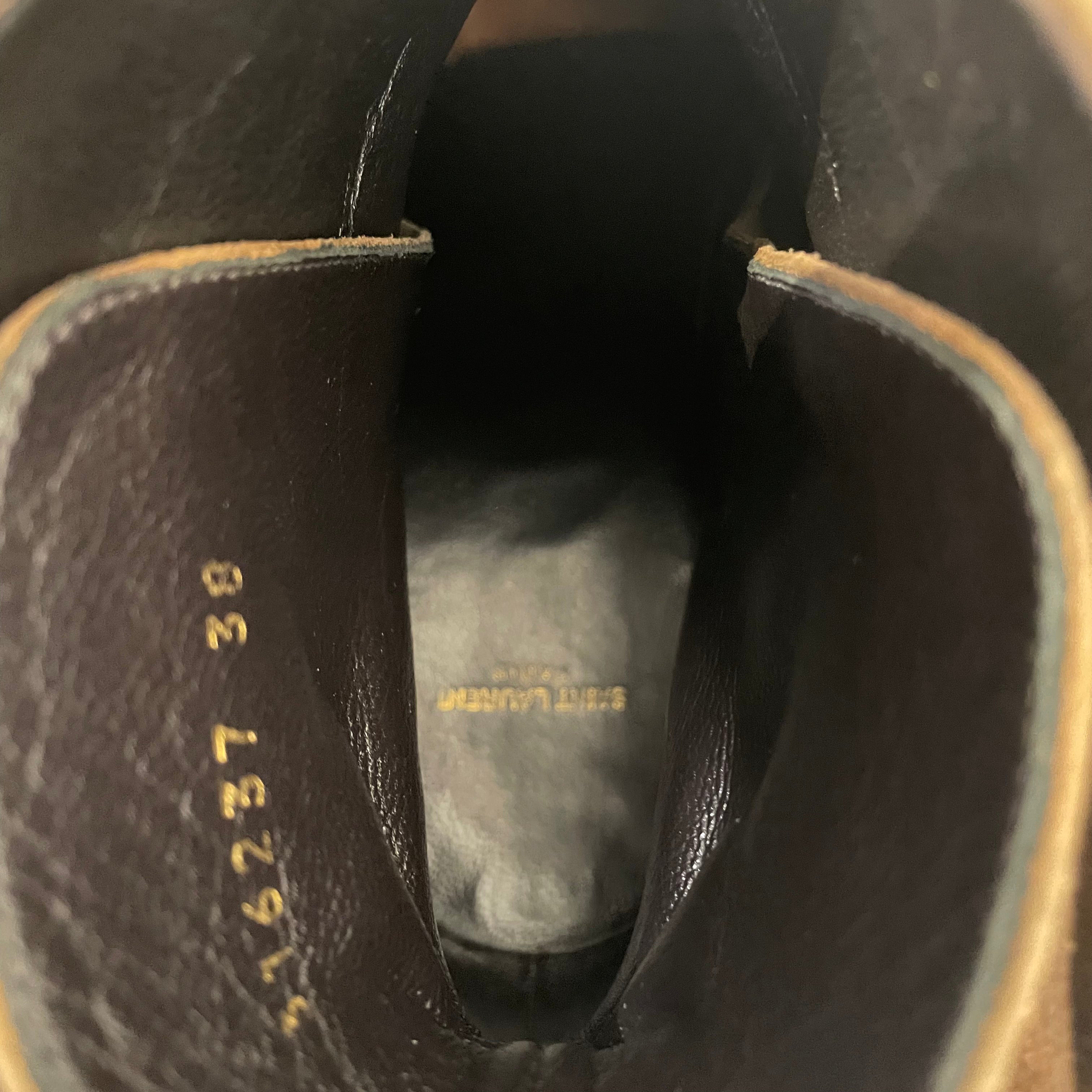 SAINT LAURENT/Western Boots/EU 38/Suede/CML/WRAP SUEDE HEELED BOOT view 3