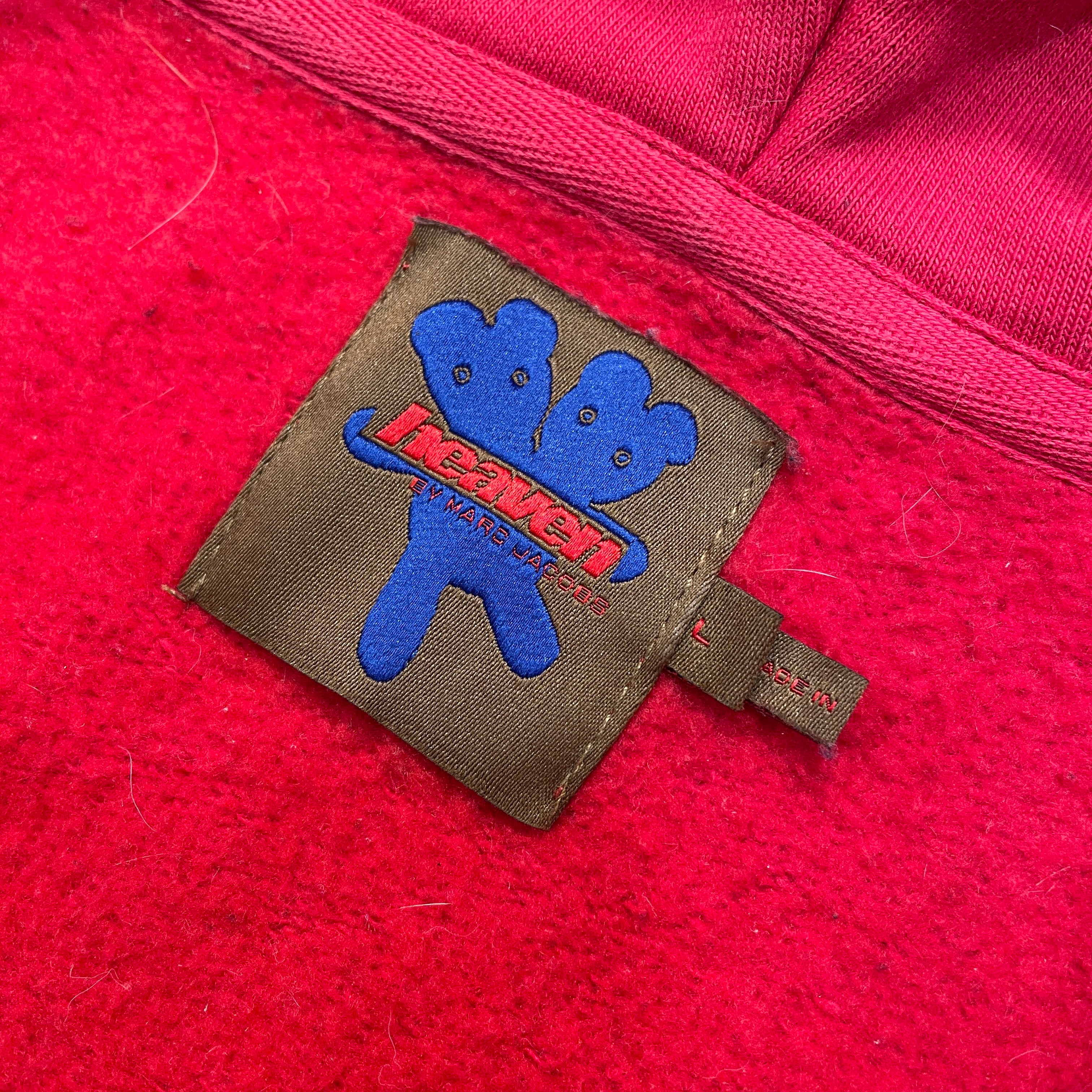 Heaven By Marc Jacobs/Zip Up Hoodie/L/Cotton/RED/double headed hoodie view 3