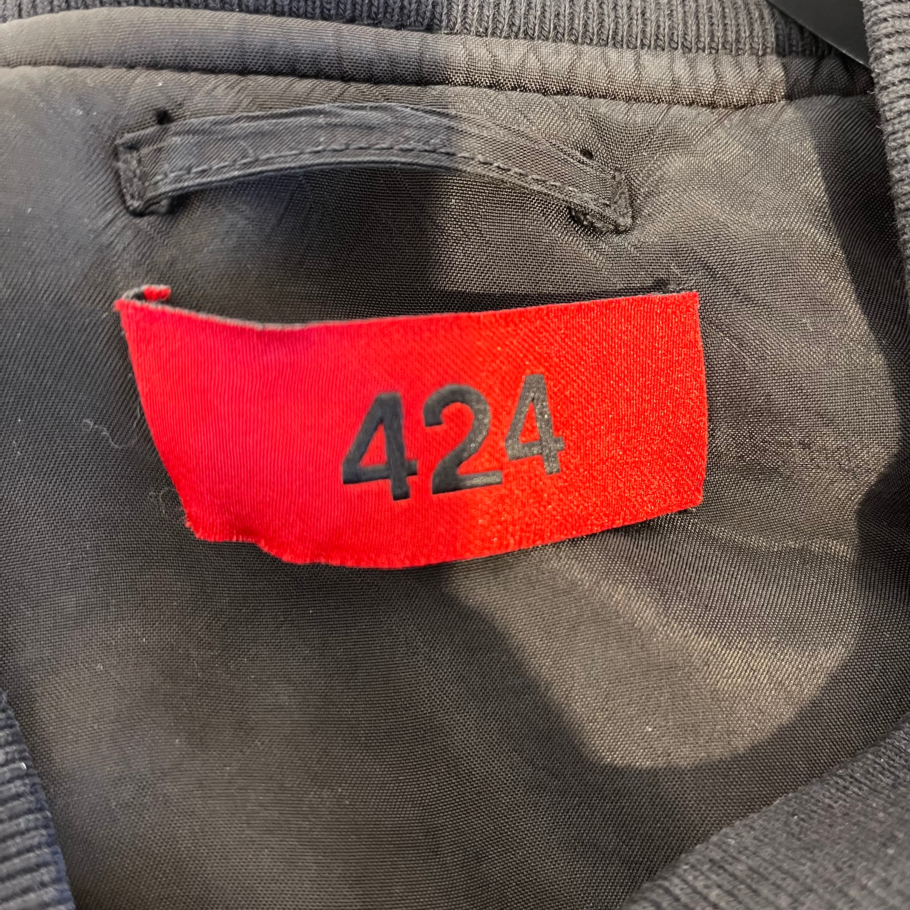 424(FourTwoFour)/Quilted Jkt/M/Cotton/BLK/ view 3