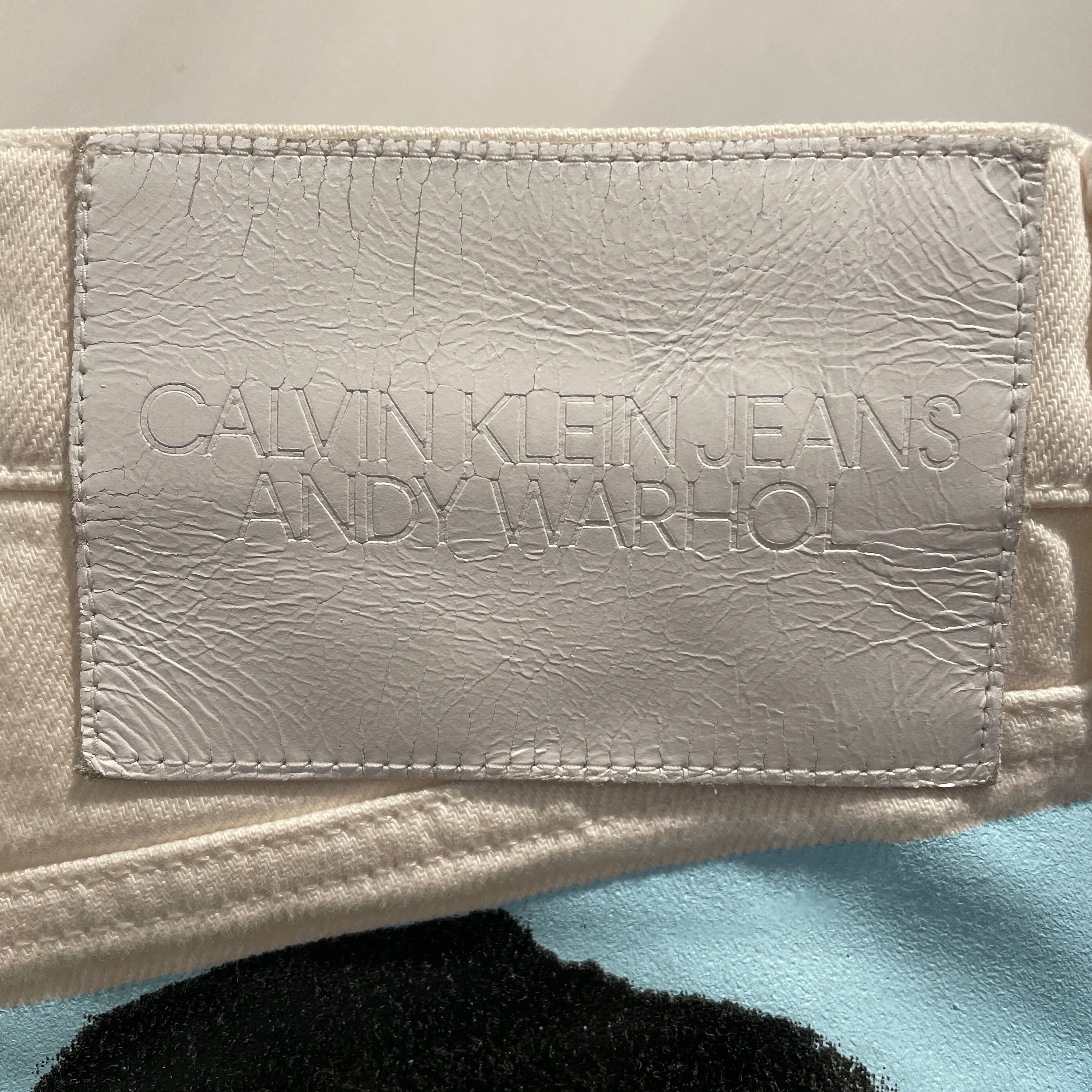 Calvin Klein 205W39NYC/Straight Pants/33/Denim/WHT/ANDY WARHOL view 4