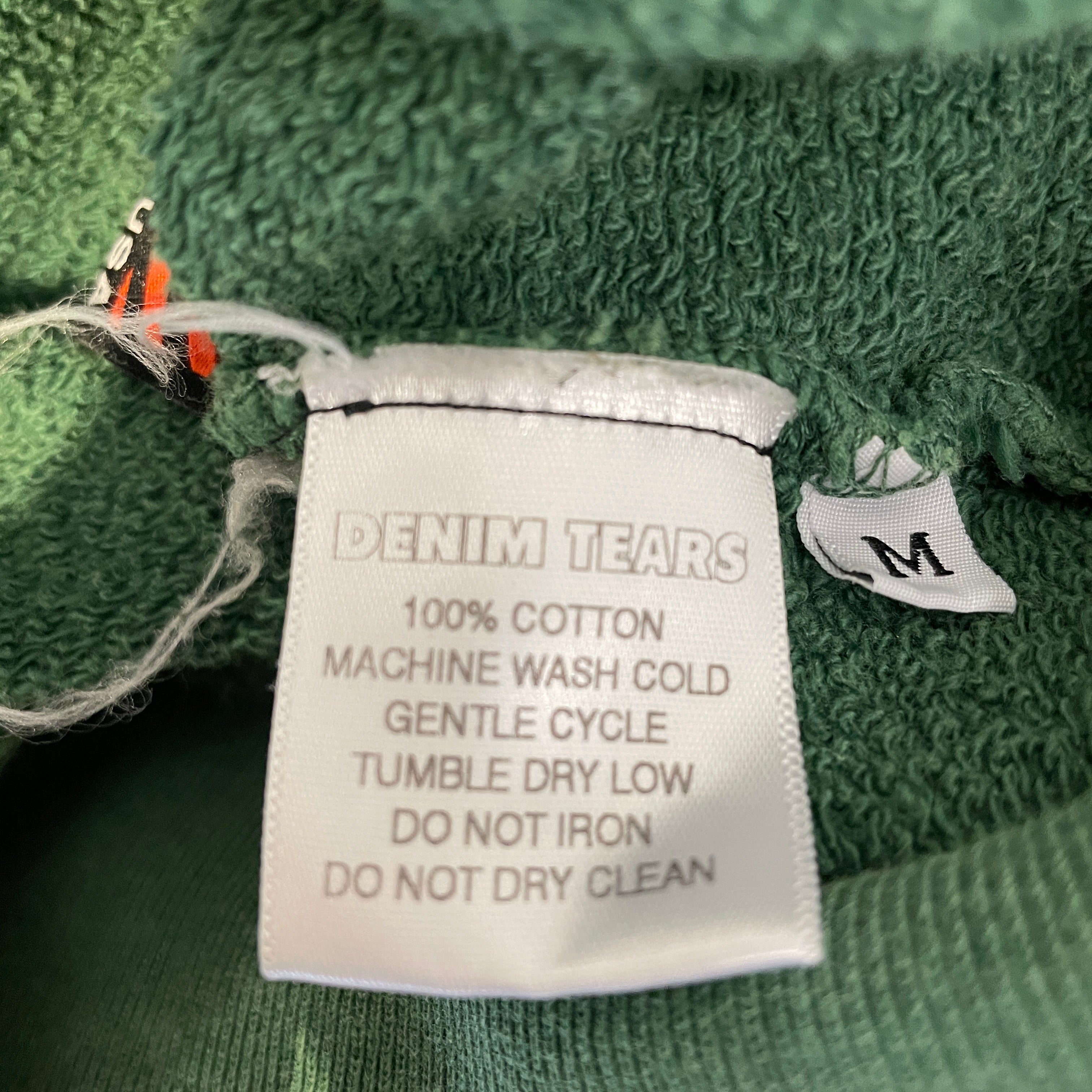 DENIM TEARS/Hoodie/M/Cotton/GRN/adg denim tears logo hoodie view 4