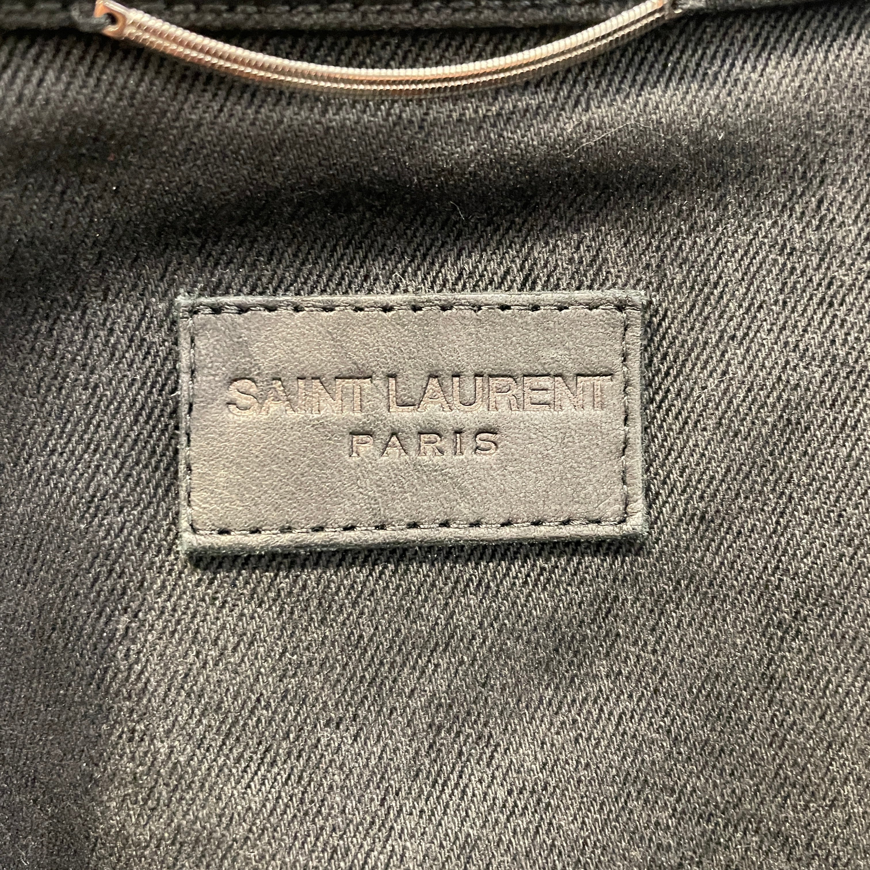 SAINT LAURENT/Denim Jkt/S/Cotton/BLK/ view 3