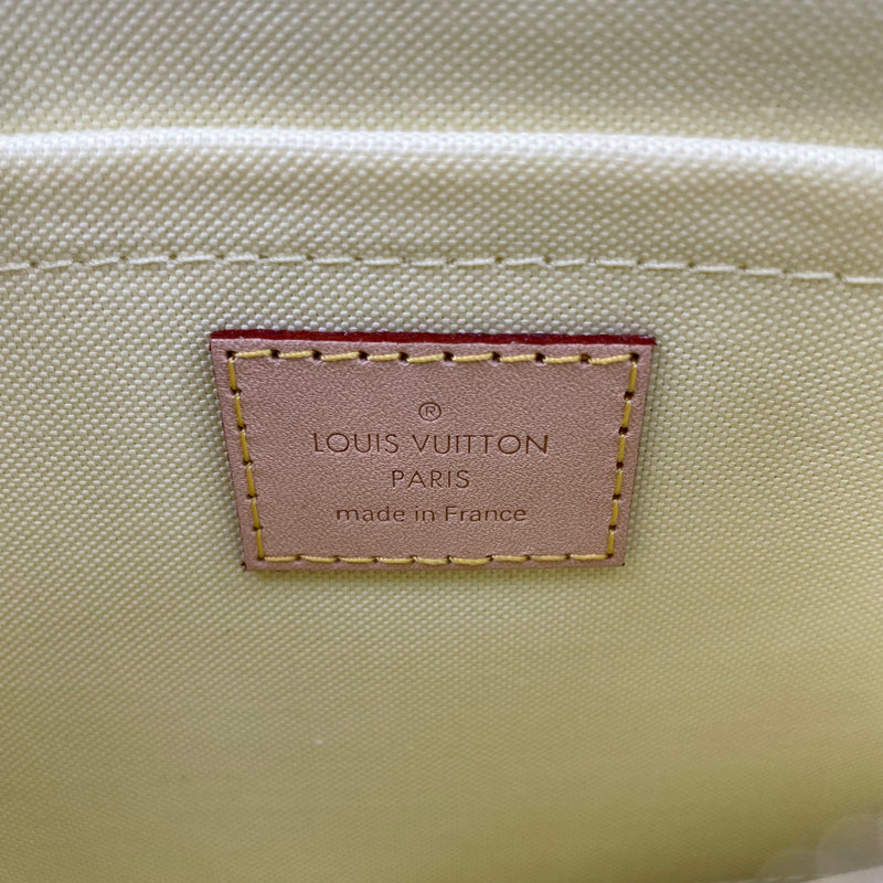 LOUIS VUITTON/Clutch Bag/Hombre Check/Leather/PNK/PINK/YELLOW WRISTLET