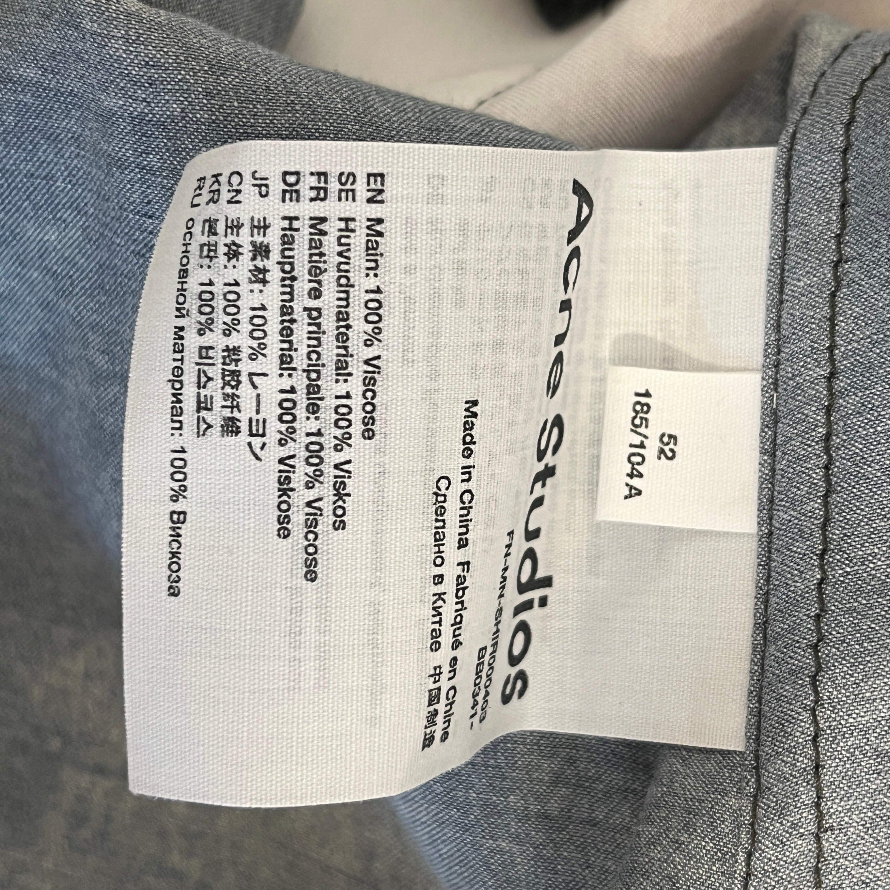 Acne Studios/SS Shirt/52/GRN/All Over Print/white roses w bee view 4