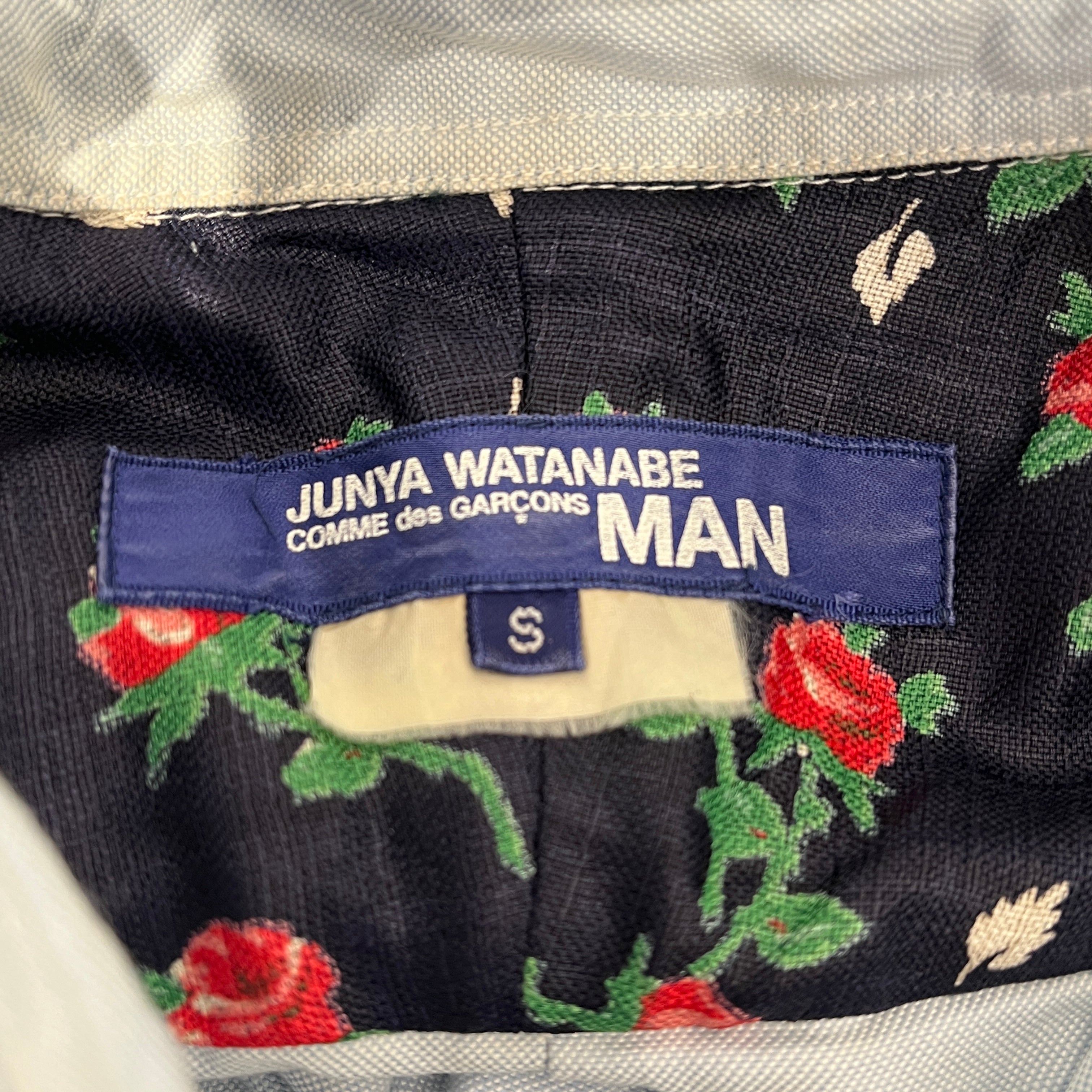 JUNYA WATANABE COMME des GARCONS/LS Shirt/S/Cotton/BLU/PLAID SHOULDER PATCH view 3