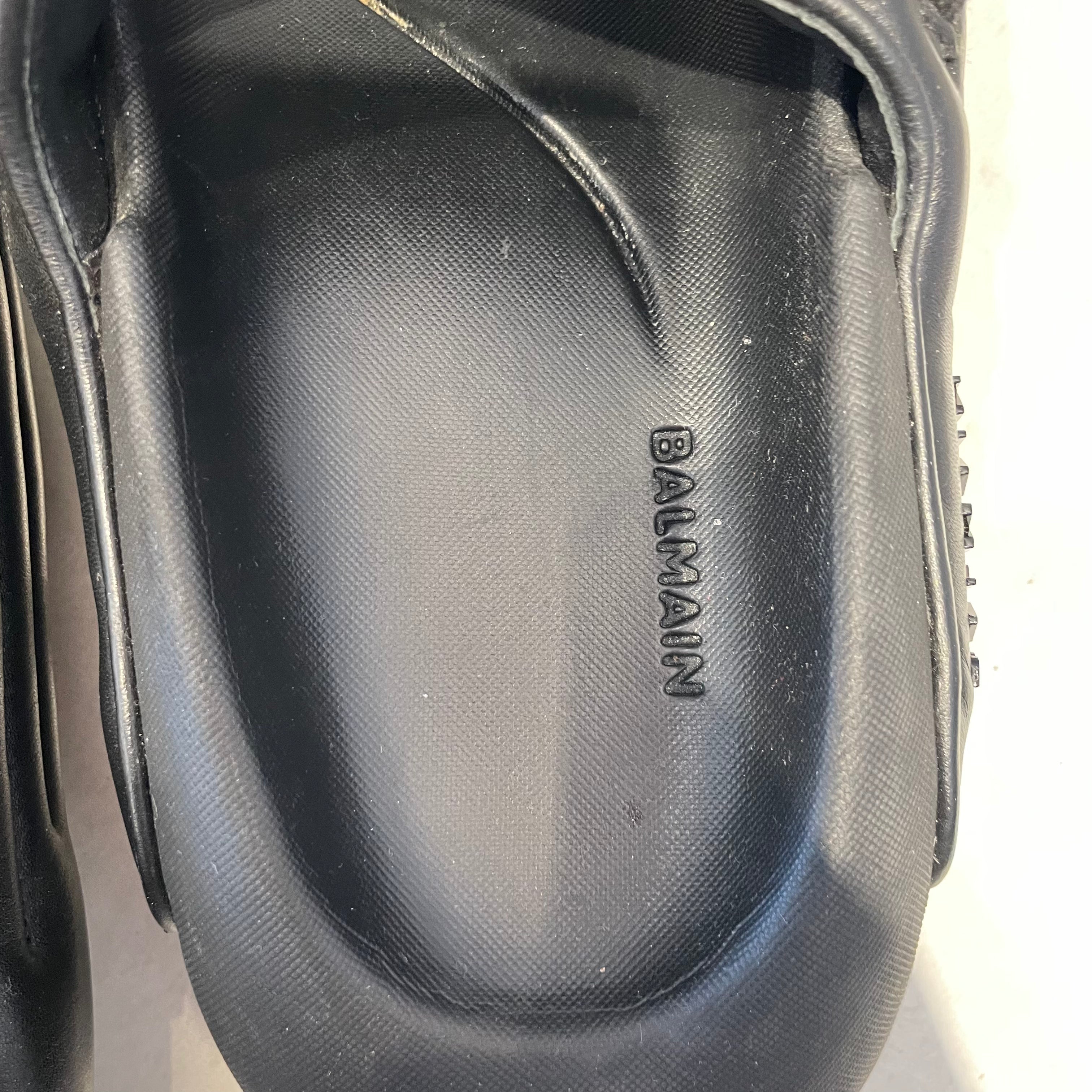 BALMAIN/Sandals/US 9/Leather/BLK/Chain Slide Sandals view 3