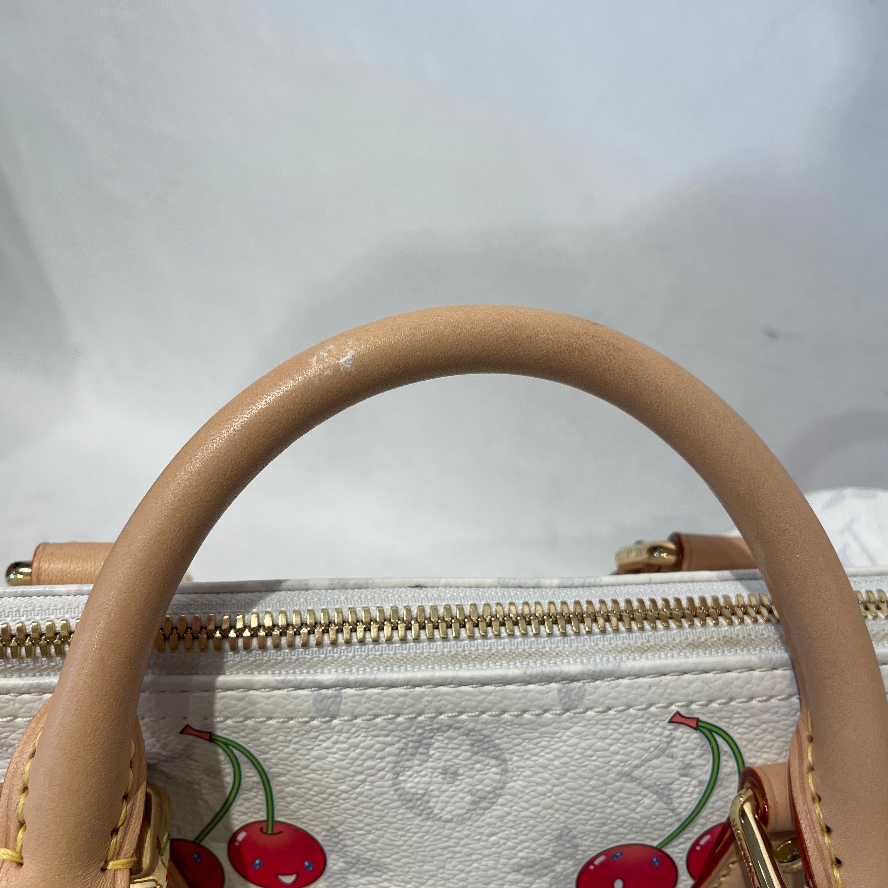 LOUIS VUITTON/Murakami.Flowers/Hand Bag/Monogram/Leather/WHT/SPEEDY 30 view 4