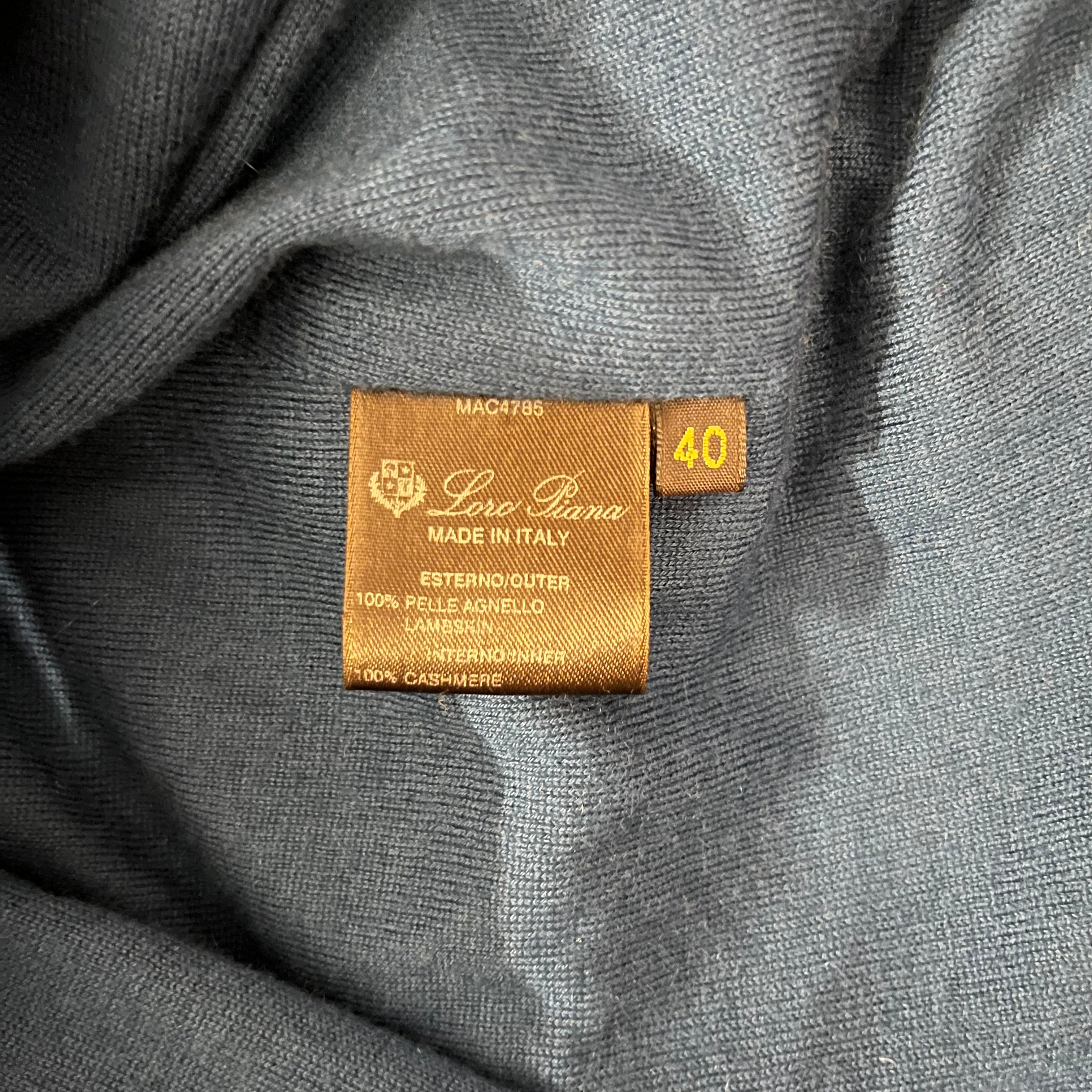 Loro Piana/Jacket/40/Lambskin/BLU/cashmere inner view 4