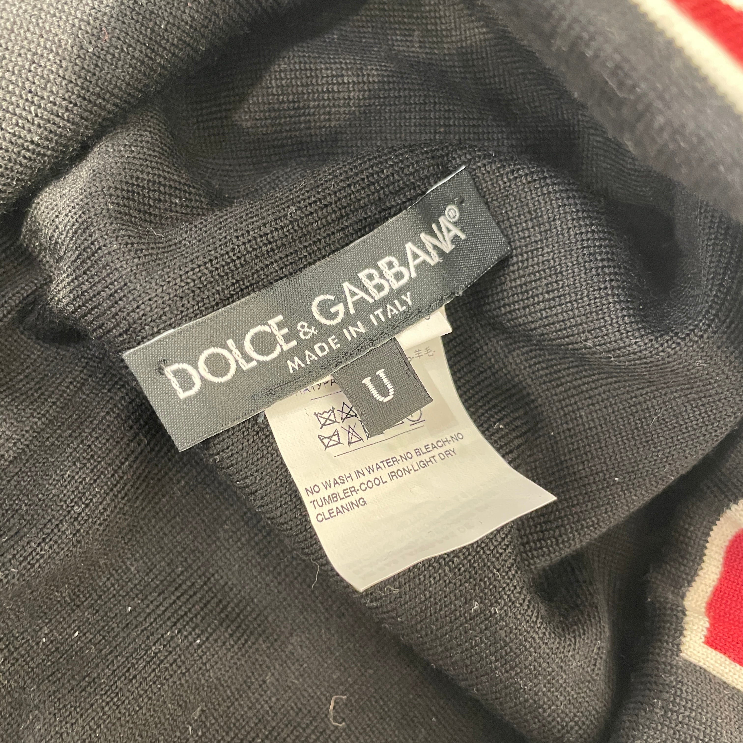 DOLCE&GABBANA/Beanie/Wool/BLK/M's/D&G Logo view 3