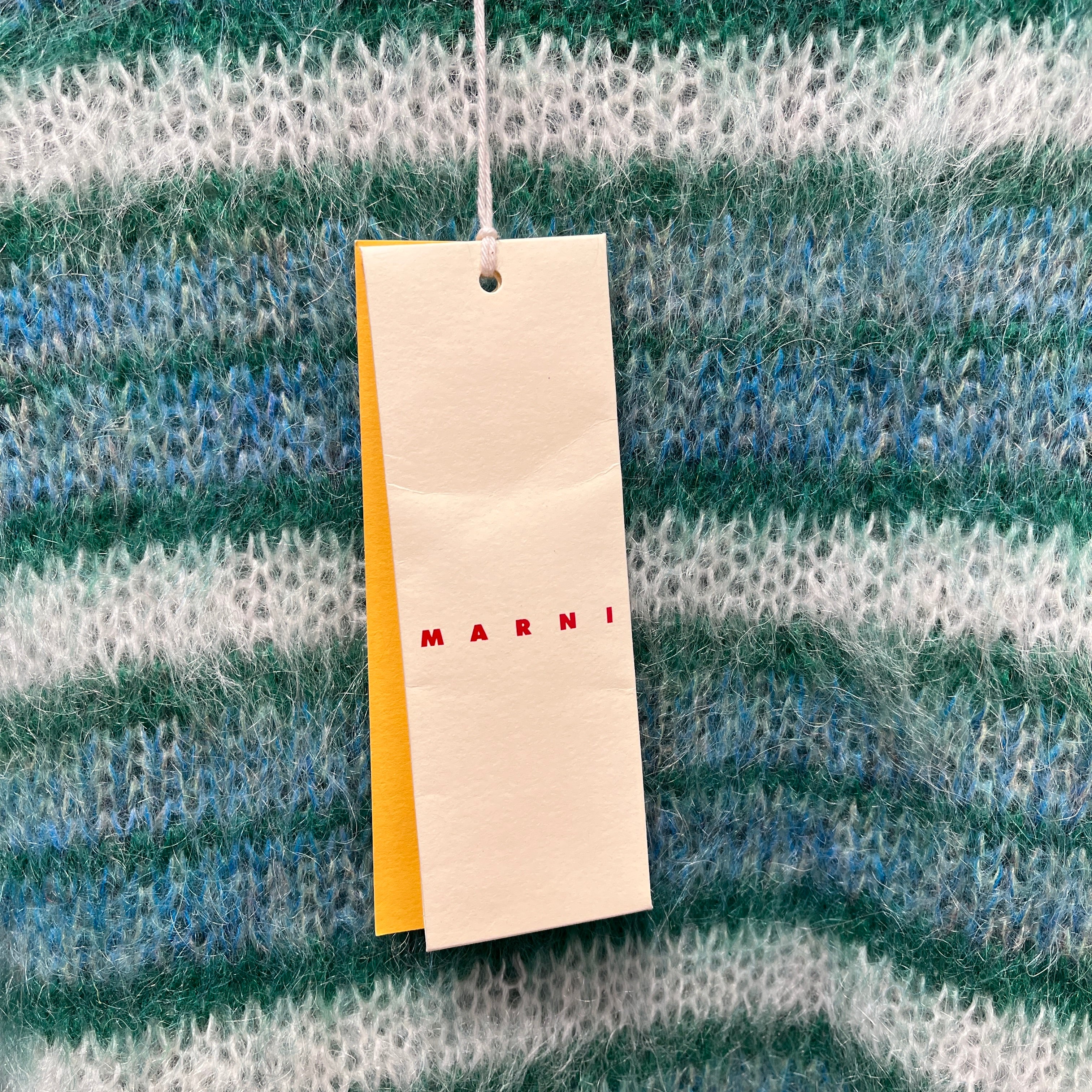 MARNI/Sweater/XL/Stripe/Wool/GRN/MOHAIR STRIPED KNIT SWEATER view 5