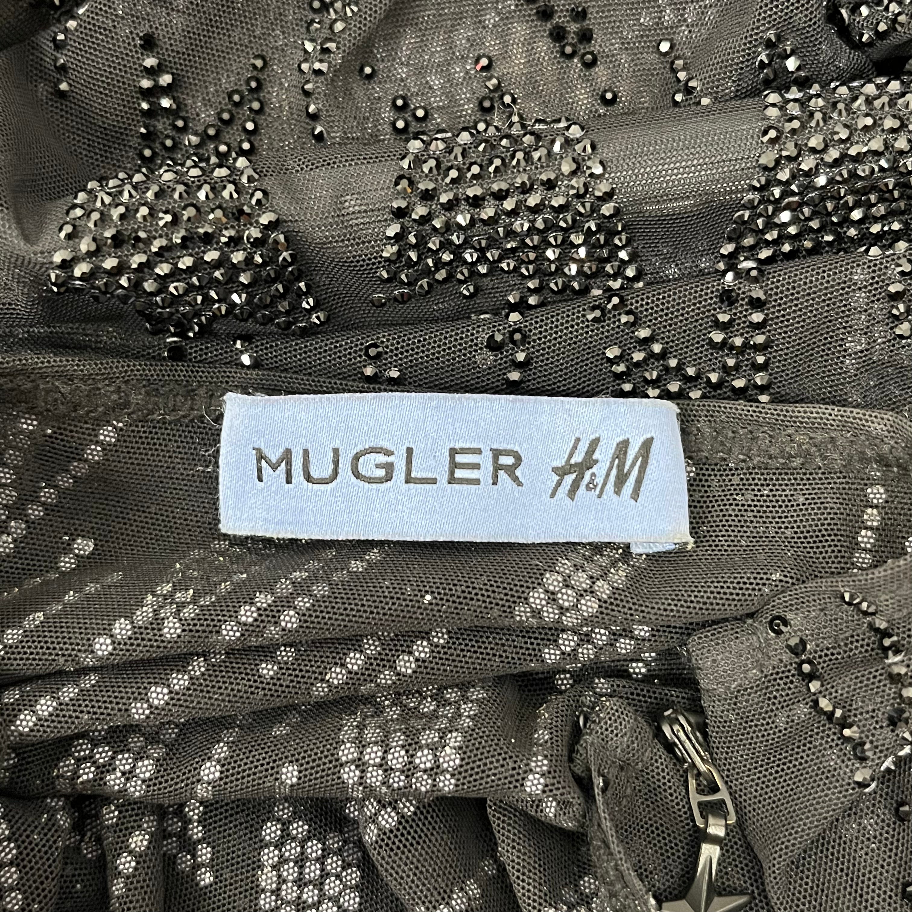 MUGLER/LS T-Shirt/M/All Over Print/Polyester/BLK/ view 3