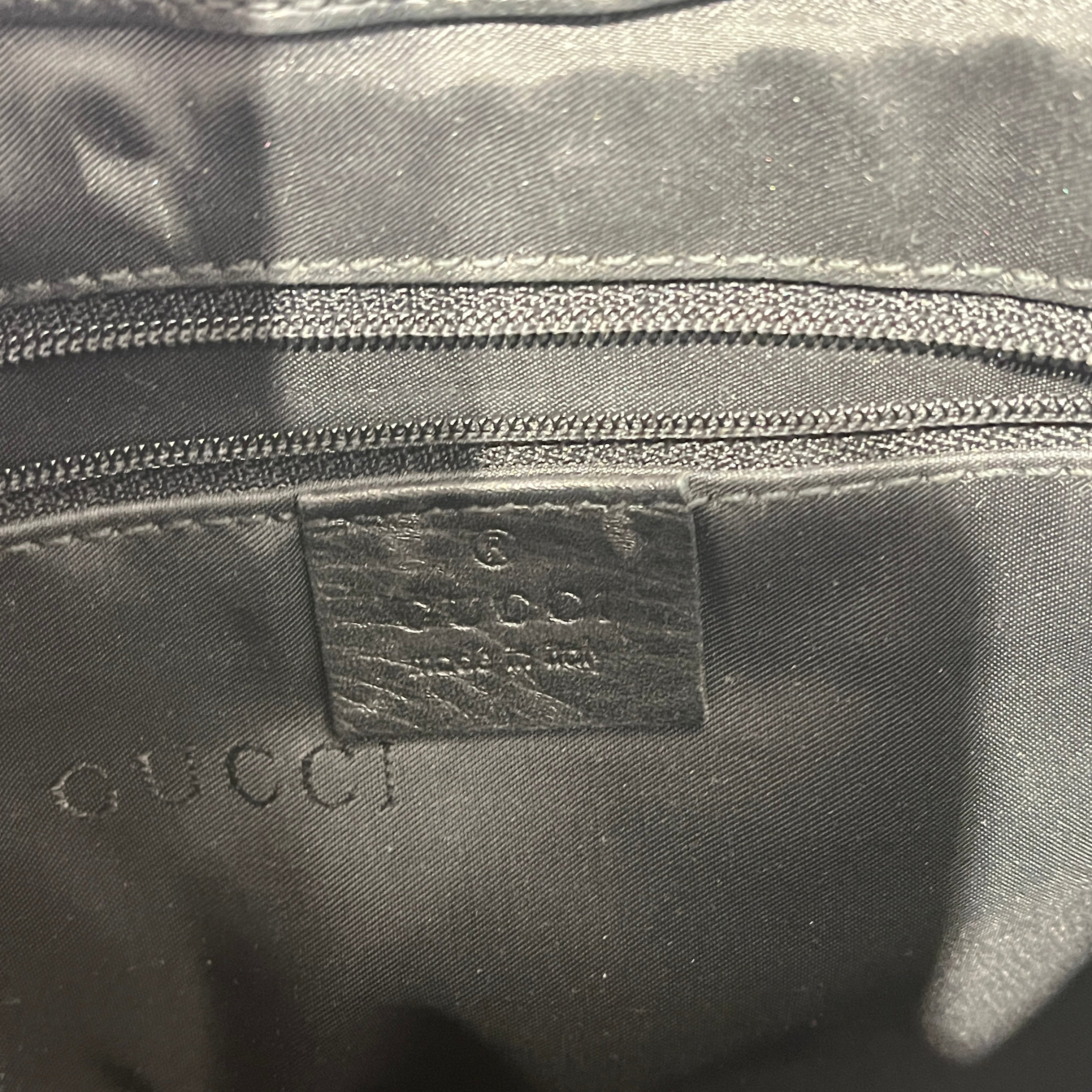 GUCCI/Bag/Monogram/Leather/BLK/VINTAGE BIG GOLD G view 4