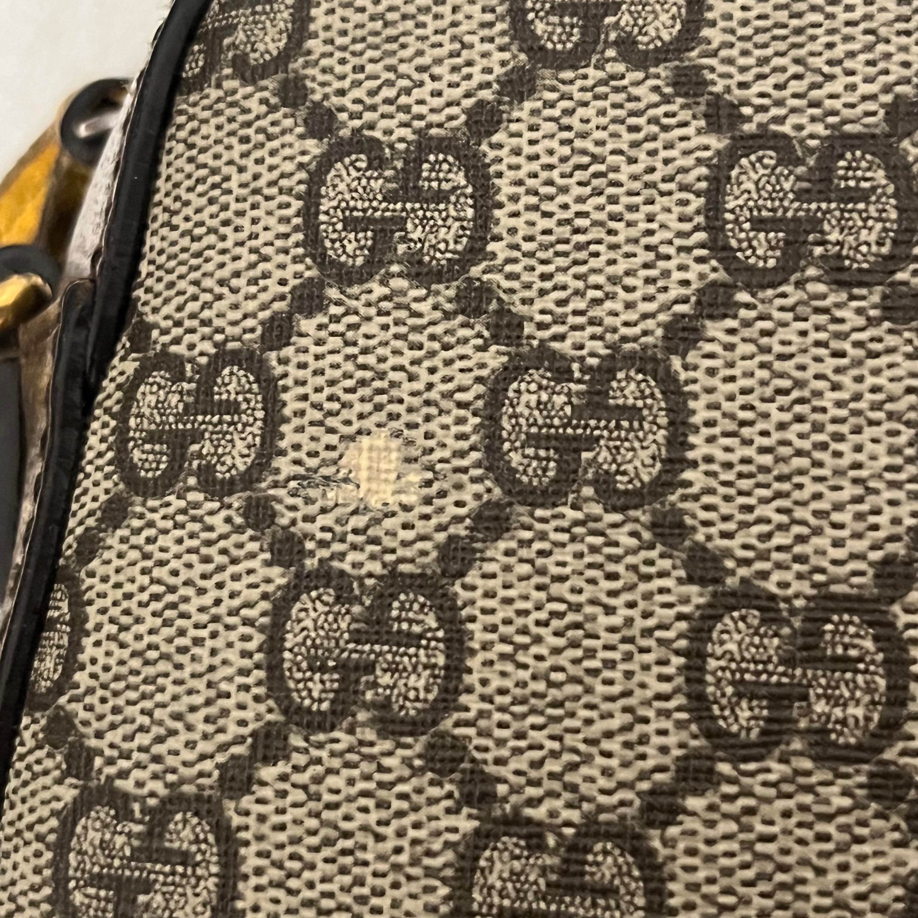 GUCCI/Cross Body Bag/Monogram/Leather/BEG/neo vintage view 7