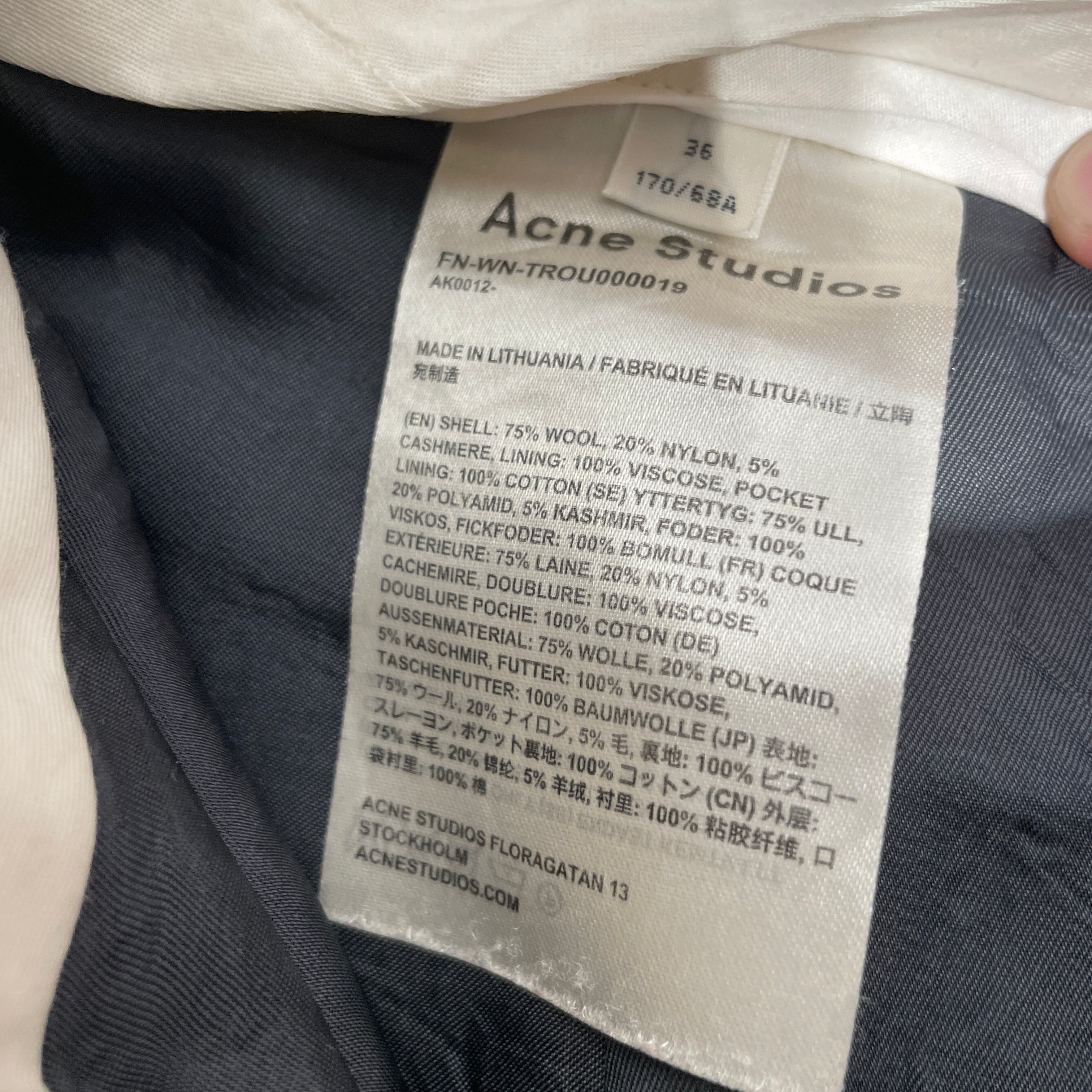 Acne Studios/Pants/36/Wool/GRY/WOOL CULOTTES view 4