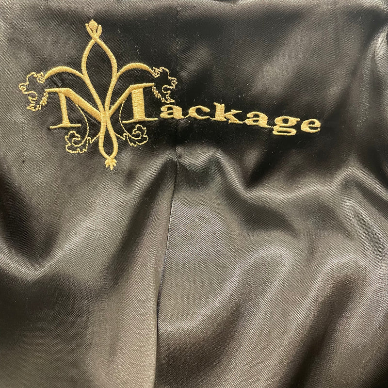 MACKAGE/Coat/XS/Wool/BLK/LEATHER POCKETS