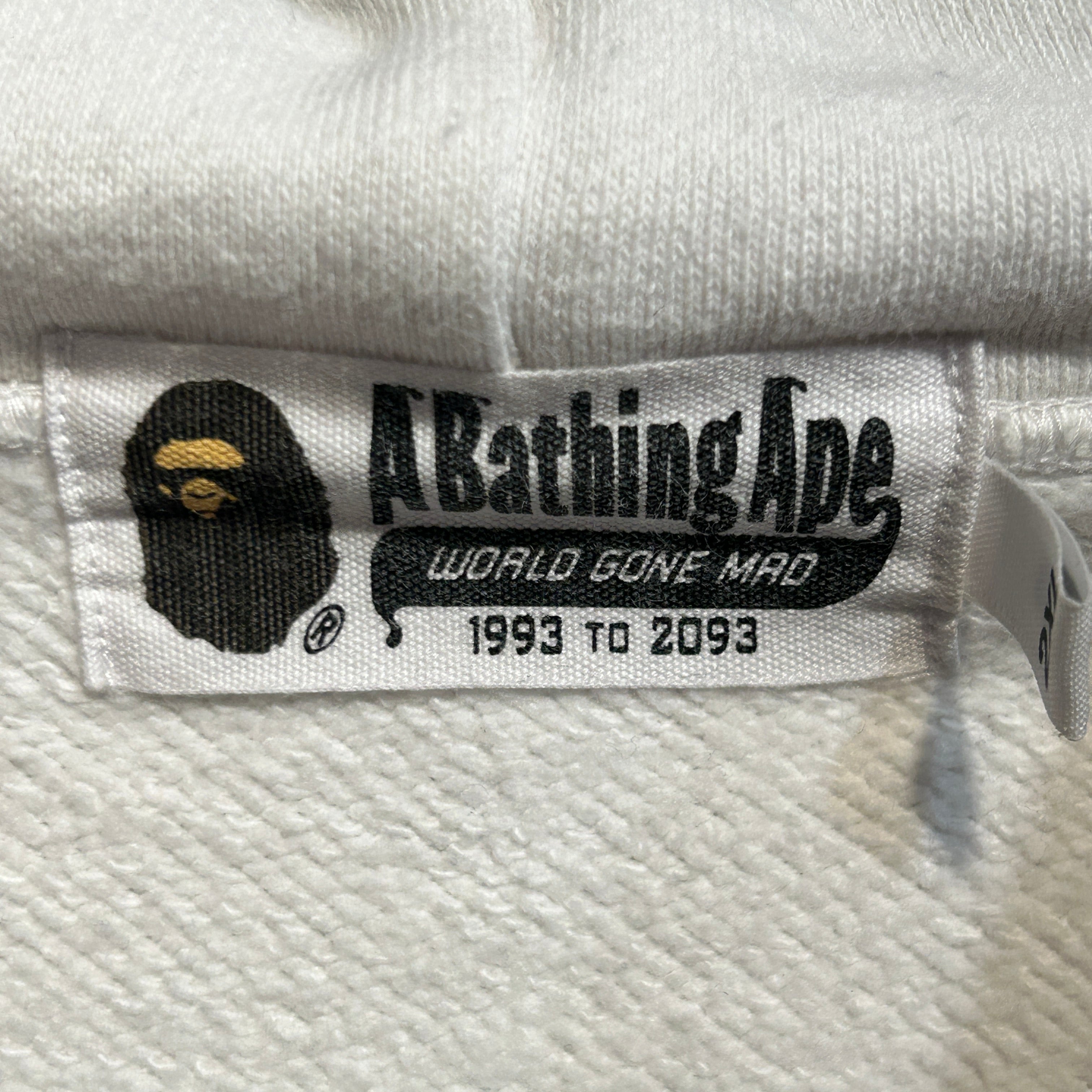 A BATHING APE/Hoodie/XXL/Cotton/WHT/DSMG BAPE view 3