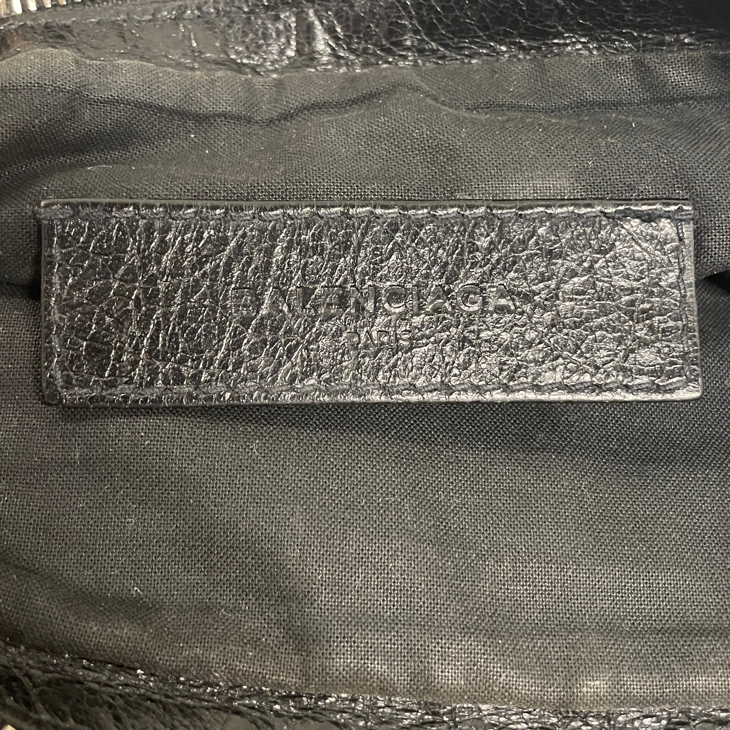BALENCIAGA/Pouch/Leather/BLK/AGNEAU/ SLV STUD/ WRIST STRAP view 3
