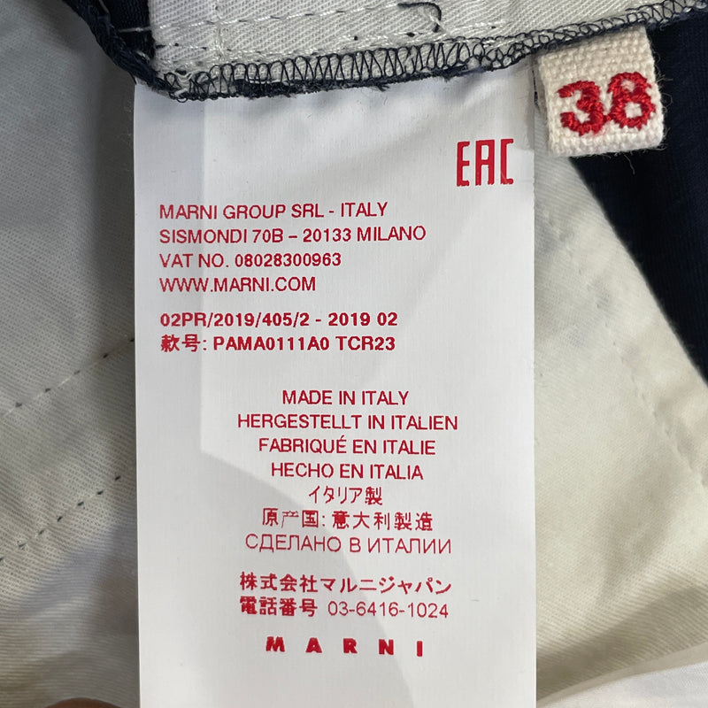 MARNI/Bottoms/38/Cotton/NVY/