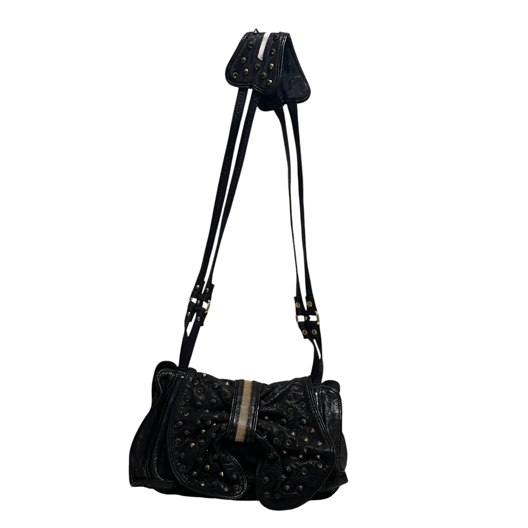 3.1 phillip lim/Cross Body Bag/All Over Print/Leather/BLK/studed bow leather view 1