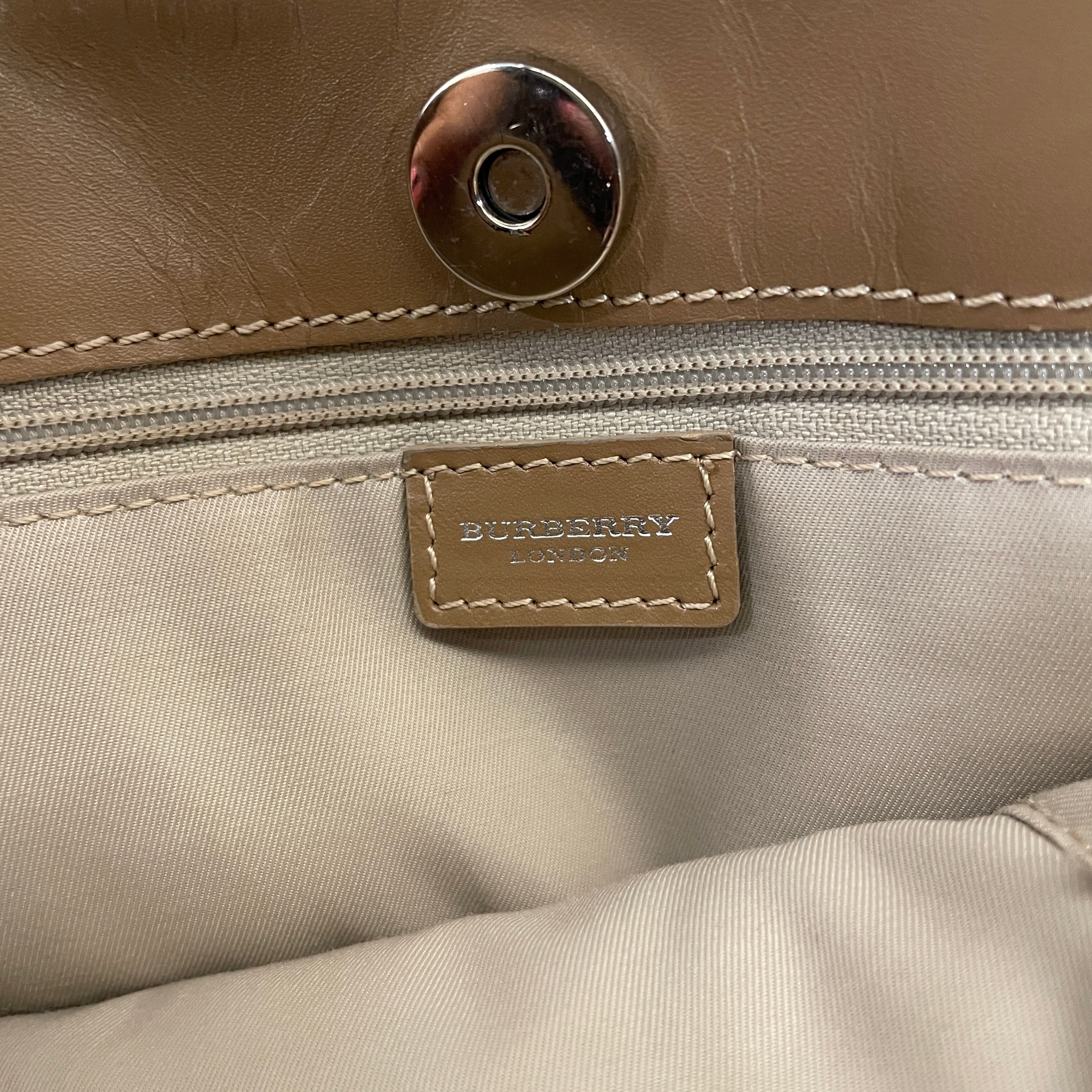 BURBERRY/Tote Bag/Plaid/Leather/BRW/nova check mimi tote view 3