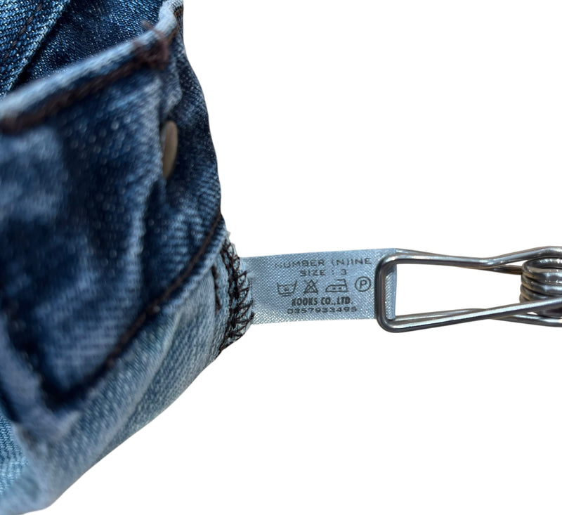 NUMBER (N)INE/Straight Pants/12/Cotton/BLU/two tone /cargo front pocket