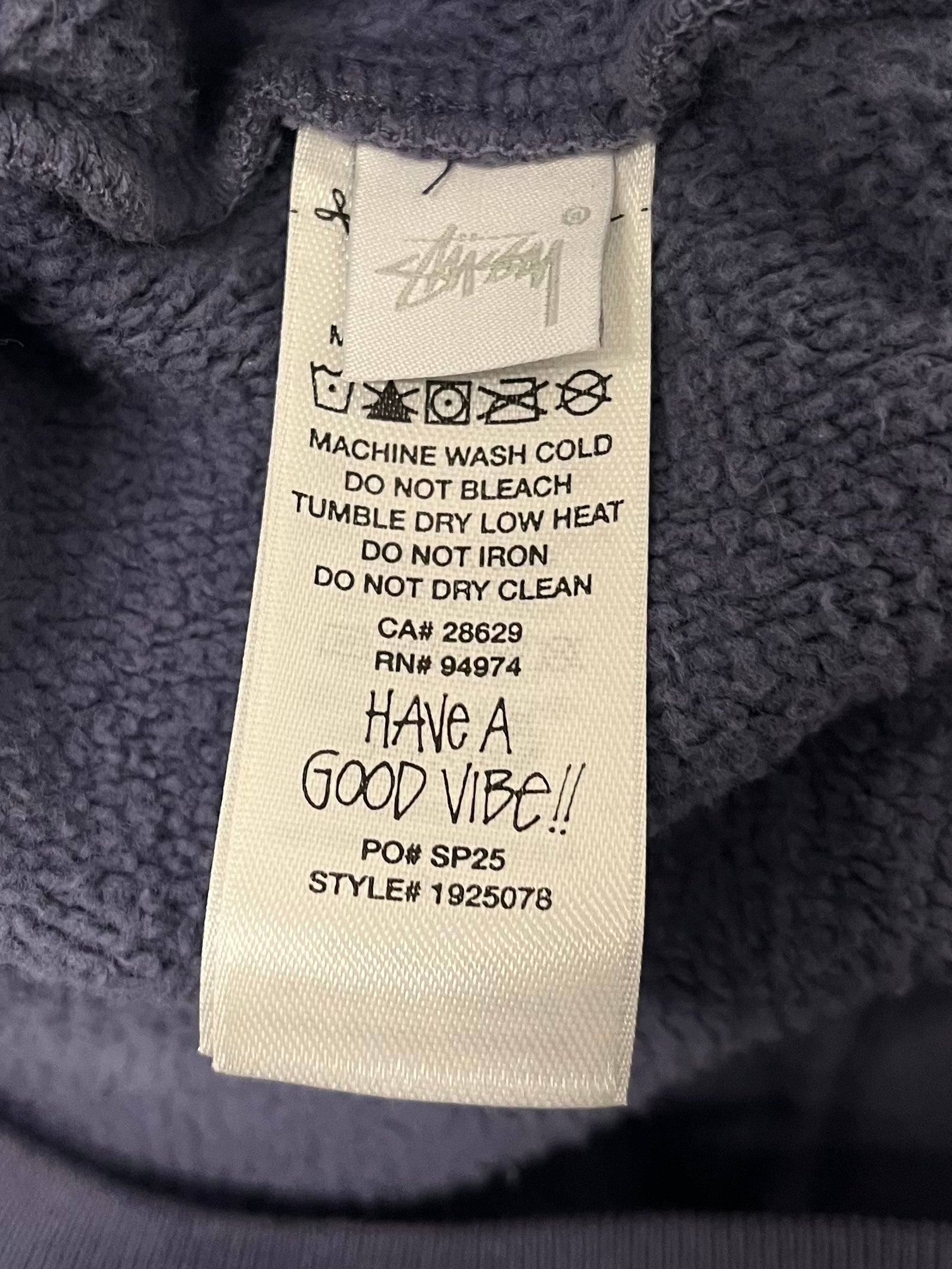 STUSSY/Hoodie/S/Cotton/PPL/PIGMENT DYE GRAPE view 4
